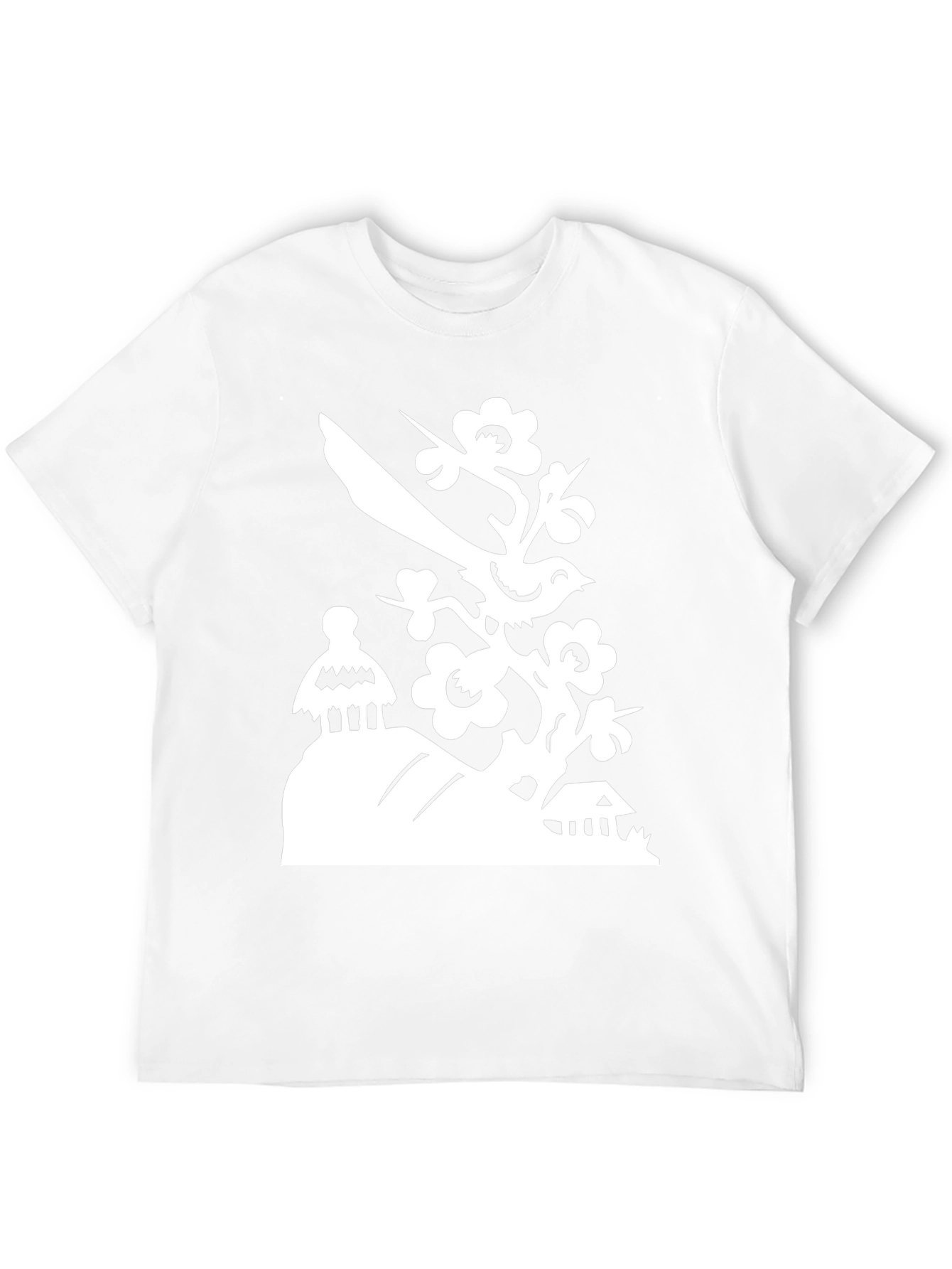 Bird on Branch T-Shirt - Black