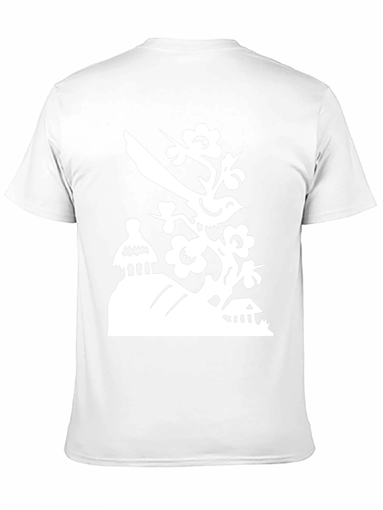 Bird on Branch T-Shirt - Black