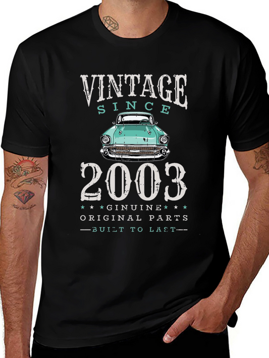 Vintage Since 2003 Car Graphic T-Shirt