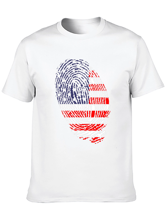 American Pride Fingerprint Graphic Tee