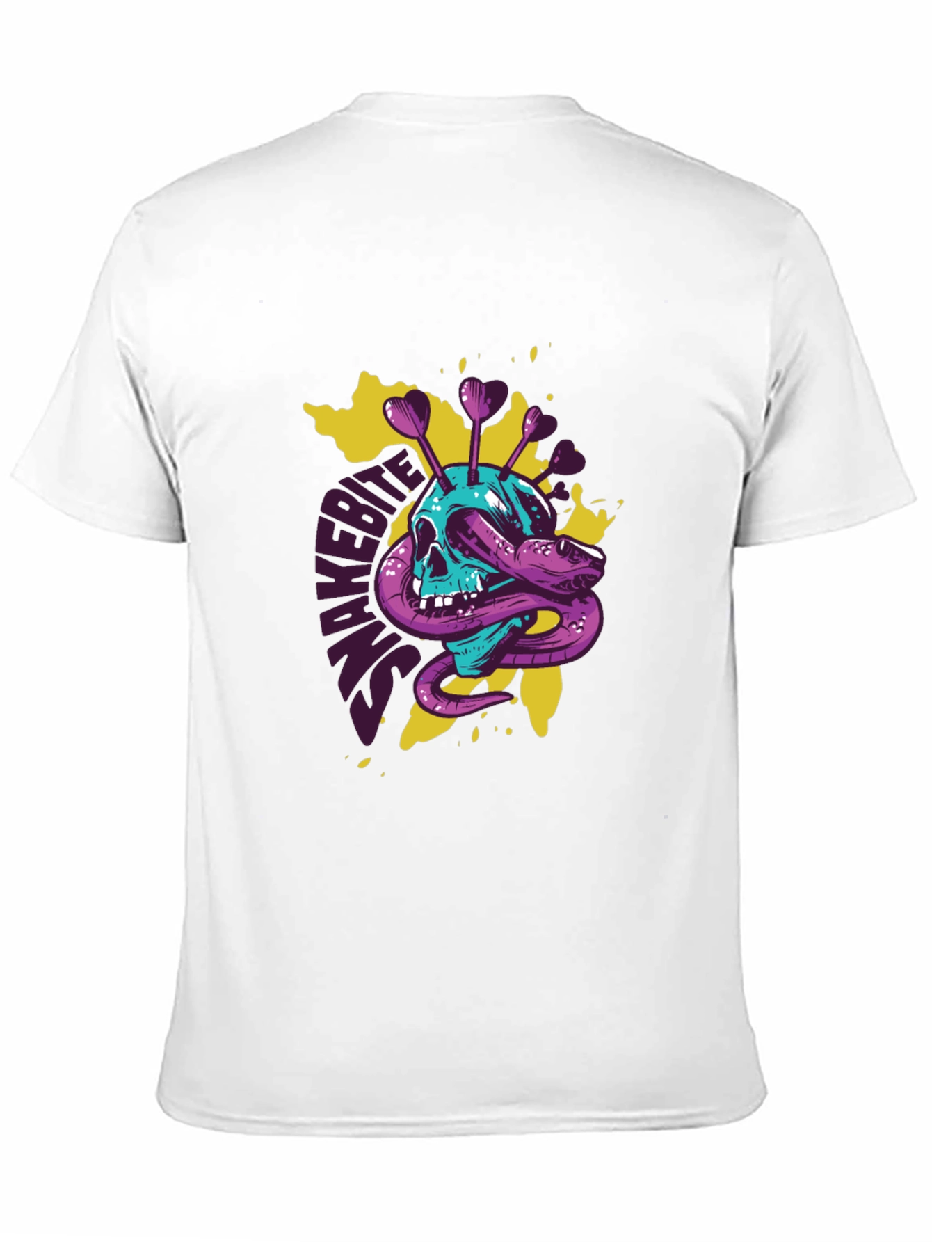 Snakebite Skull Graphic T-Shirt