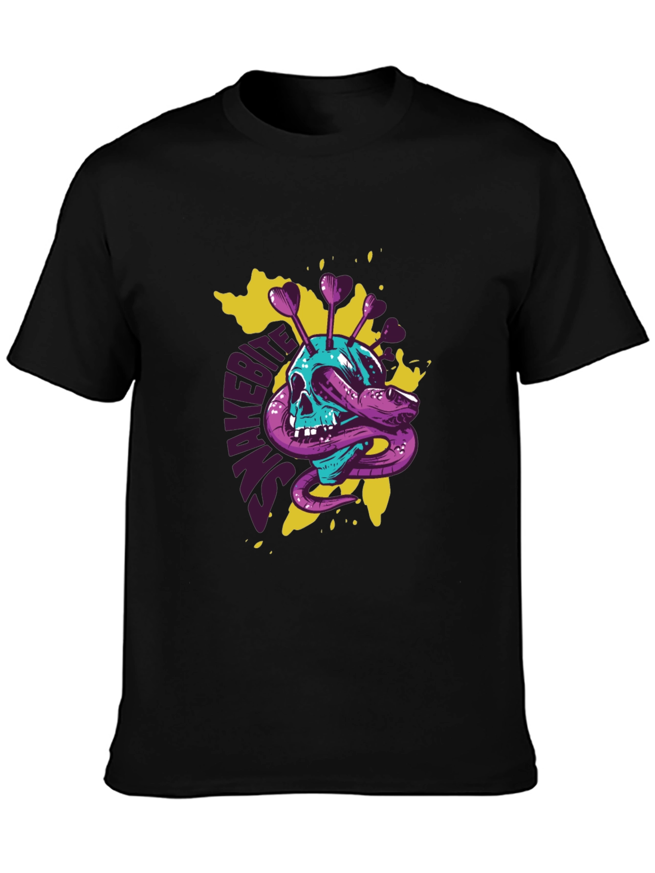 Snakebite Skull Graphic T-Shirt