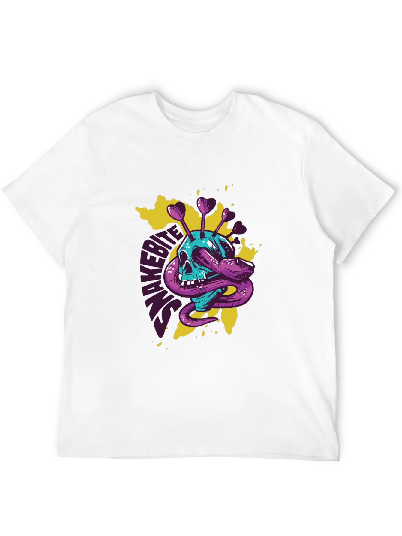 Snakebite Skull Graphic T-Shirt