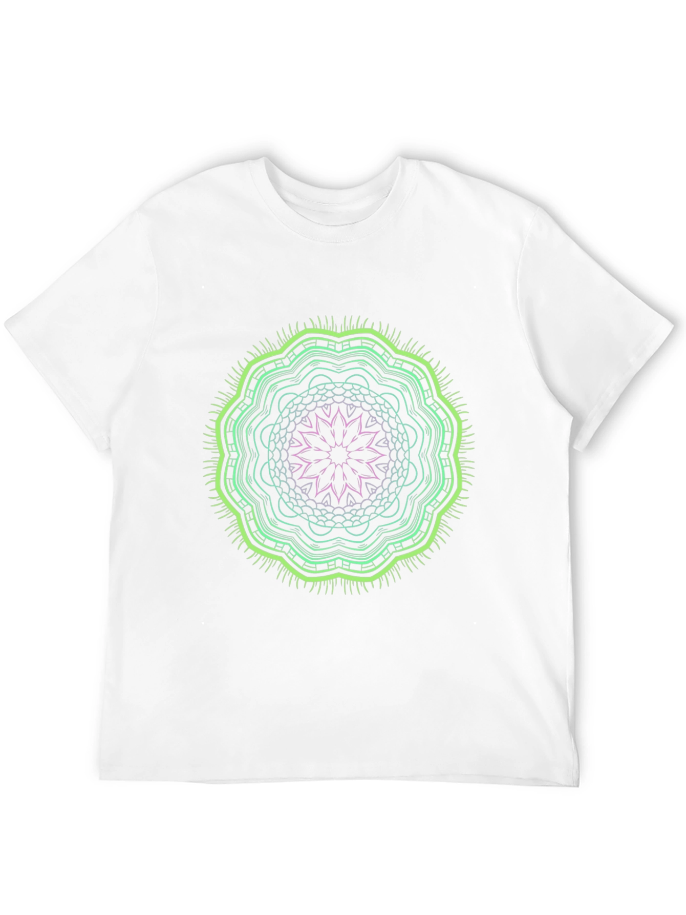 Abstract Mandala Graphic Tee - Black