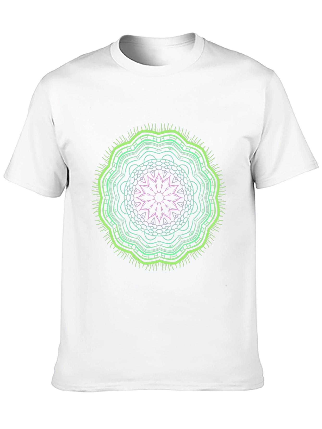 Abstract Mandala Graphic Tee - Black