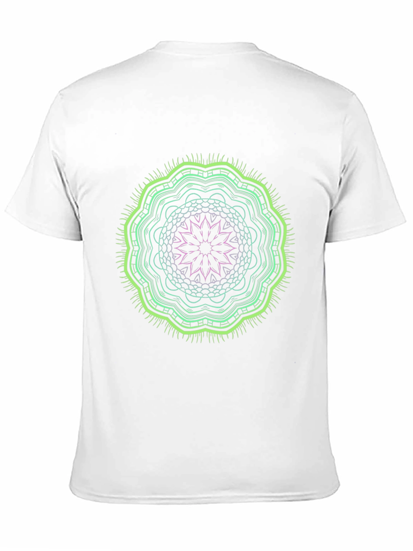 Abstract Mandala Graphic Tee - Black