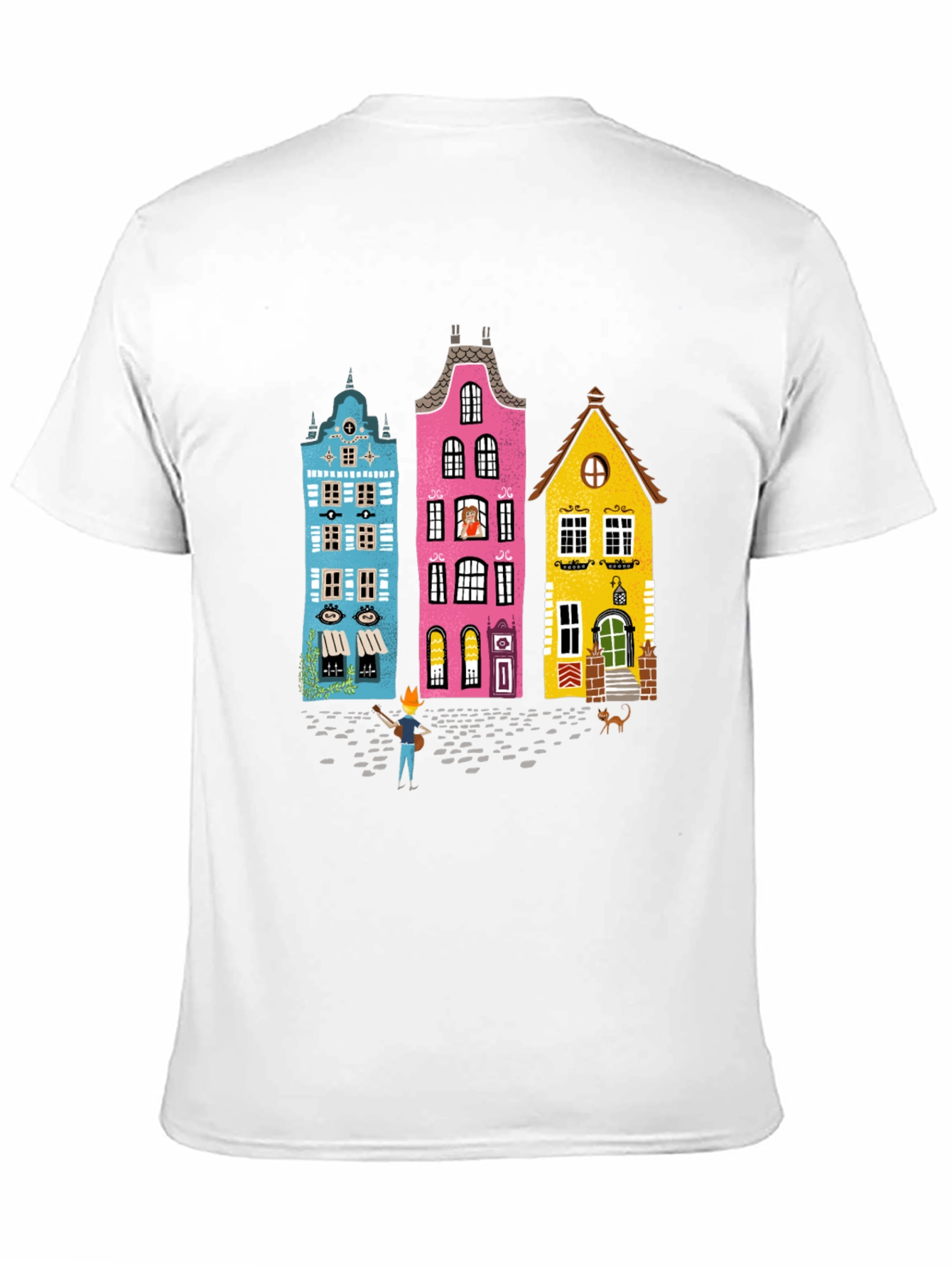 Whimsical Amsterdam House Graphic Tee