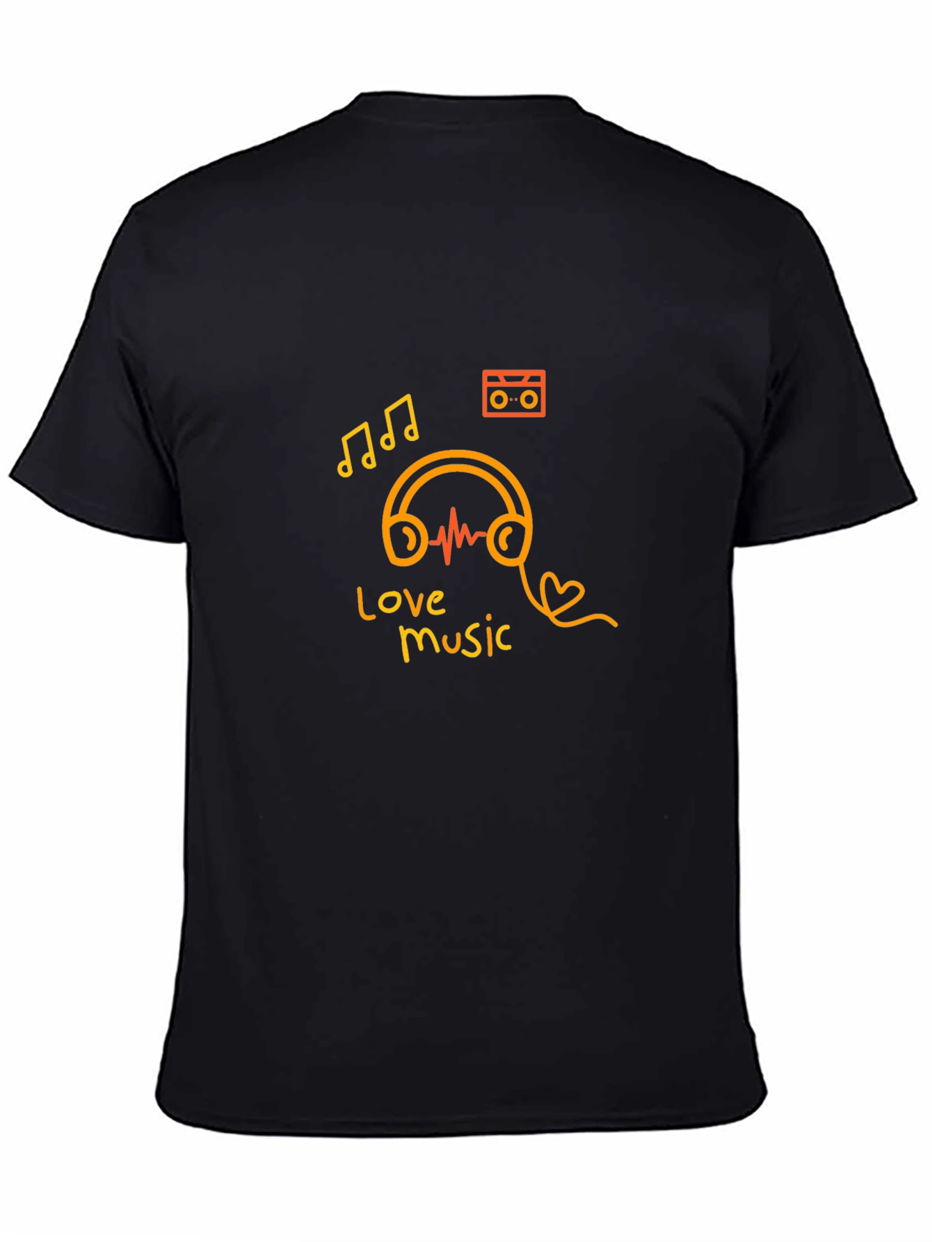 Love Music Black Graphic Tee