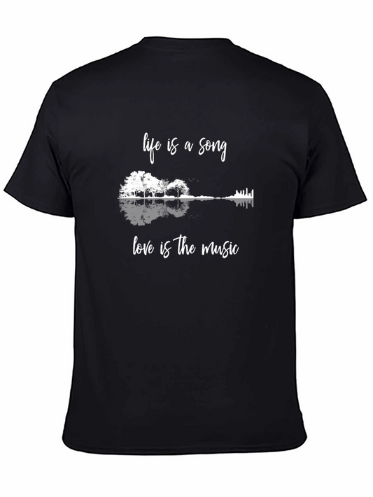 Life is a Song Black Graphic Tee