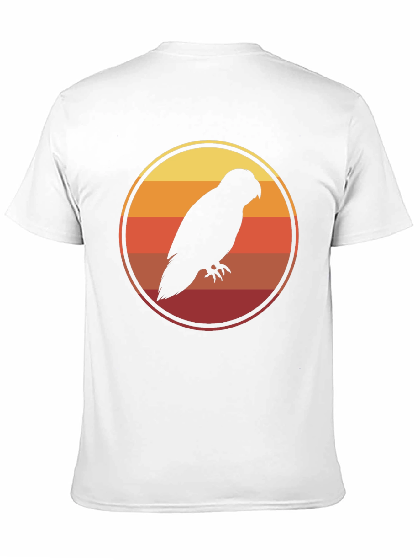 Sunset Parrot T-Shirt - Retro Bird Graphic Tee