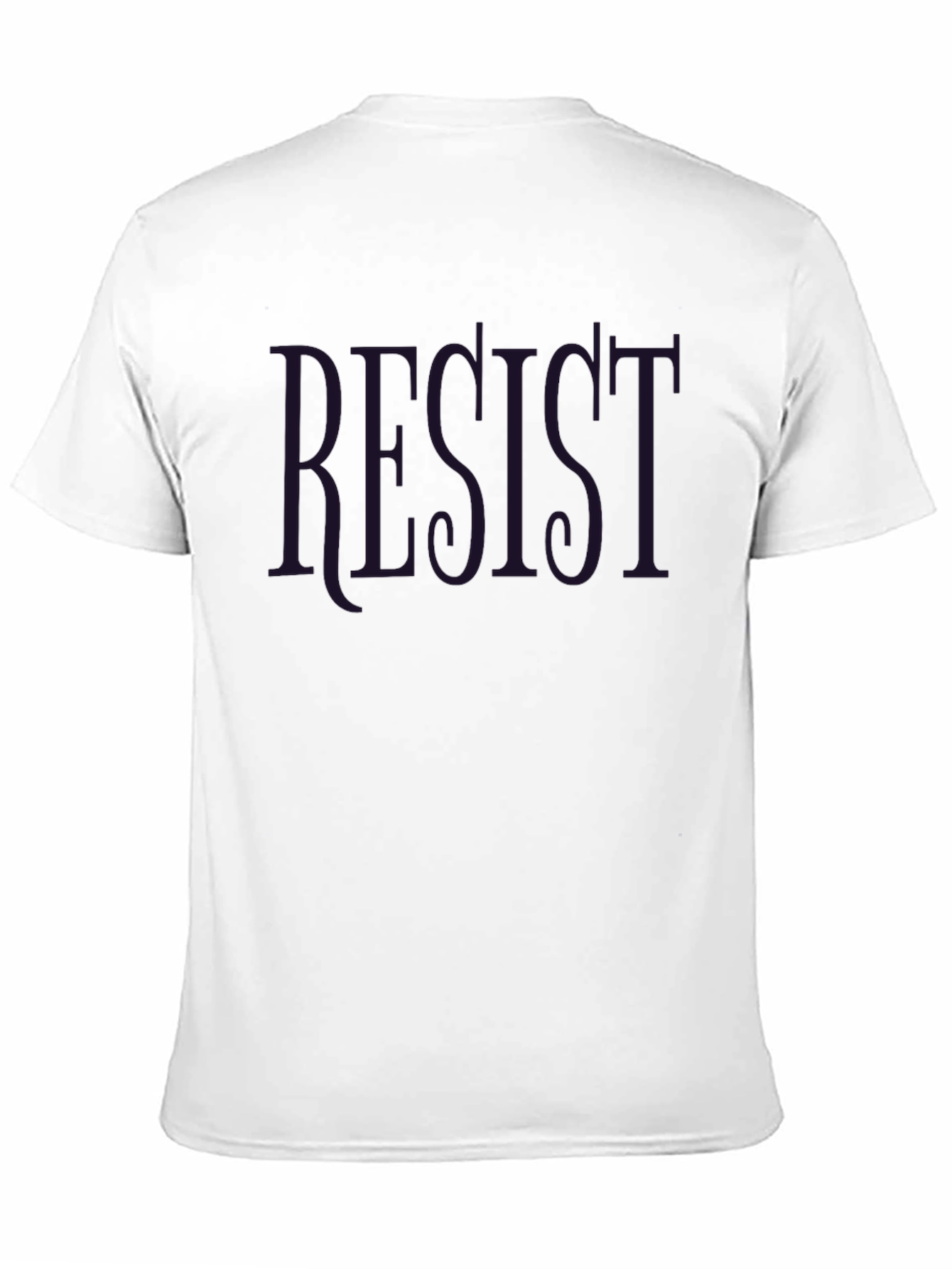 Resist Graphic Print Black T-Shirt