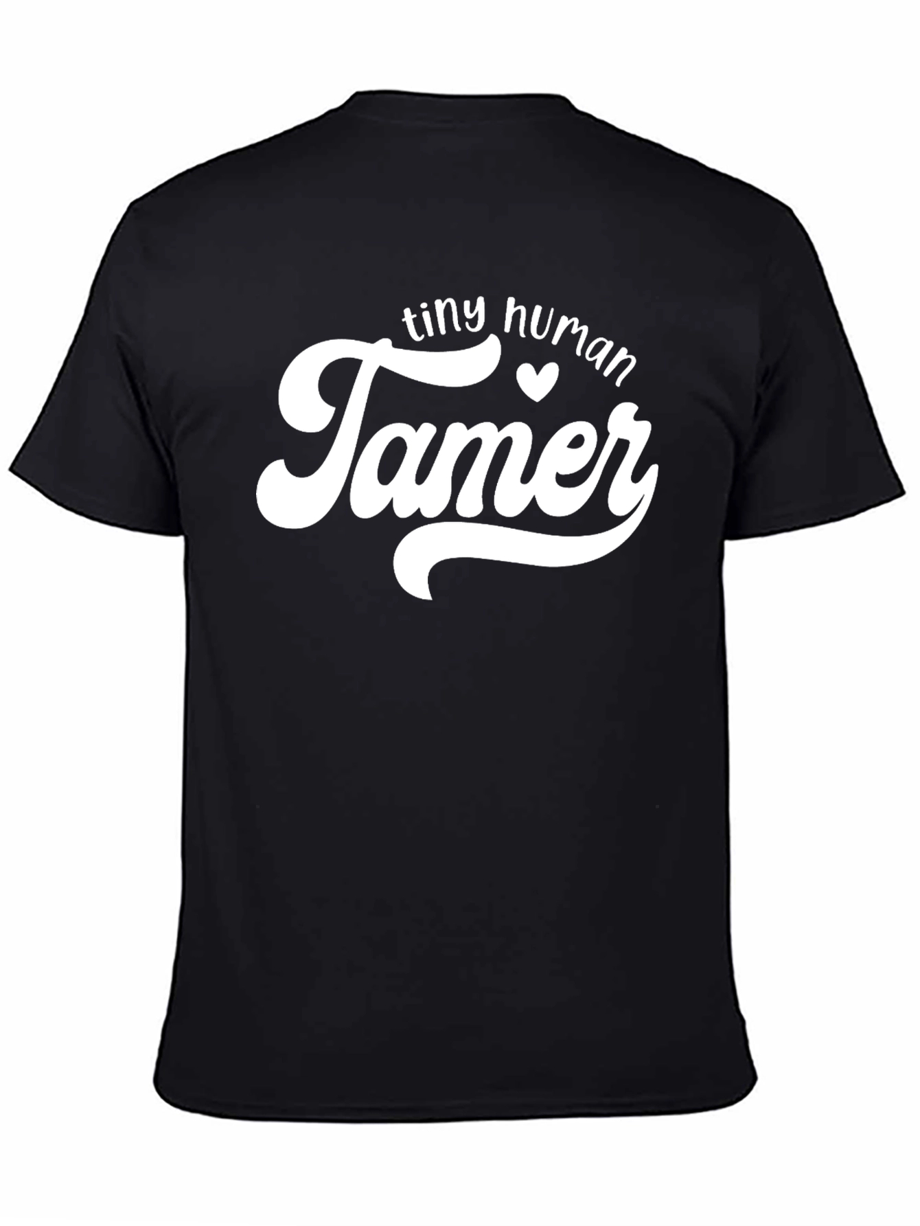Tiny Human Tamer Graphic Tee - Black Cotton T-Shirt