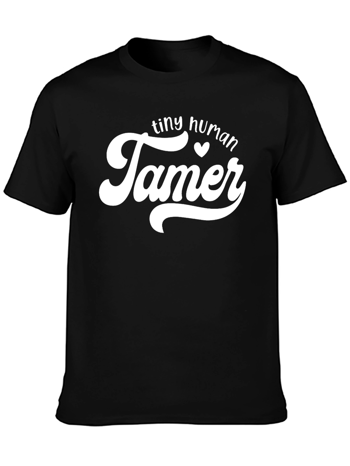 Tiny Human Tamer Graphic Tee - Black Cotton T-Shirt