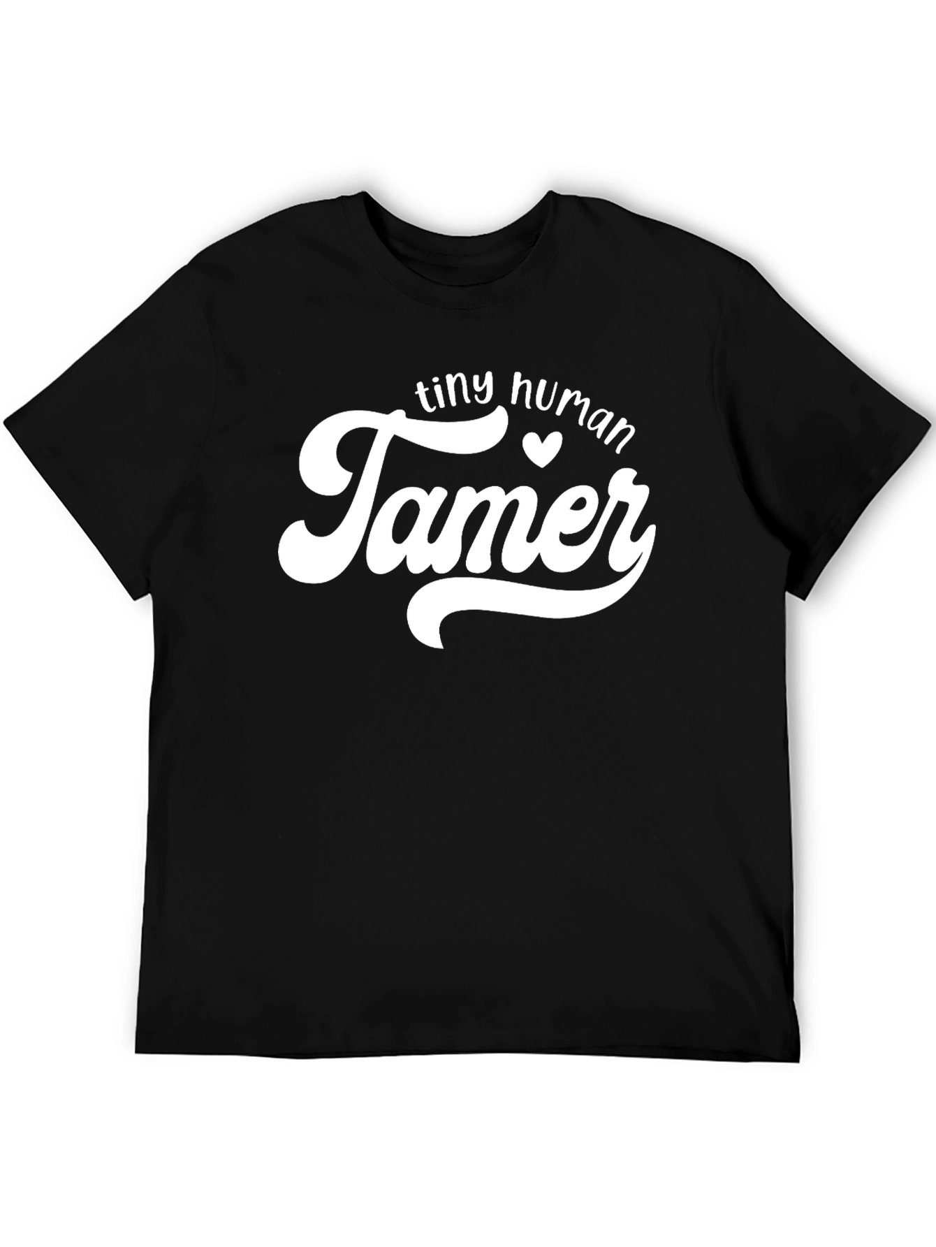 Tiny Human Tamer Graphic Tee - Black Cotton T-Shirt