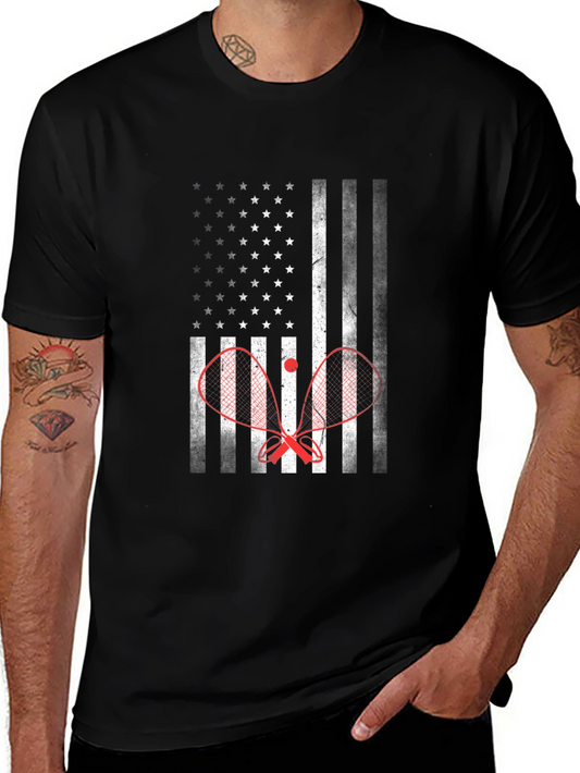 Tennis USA Flag Graphic Tee