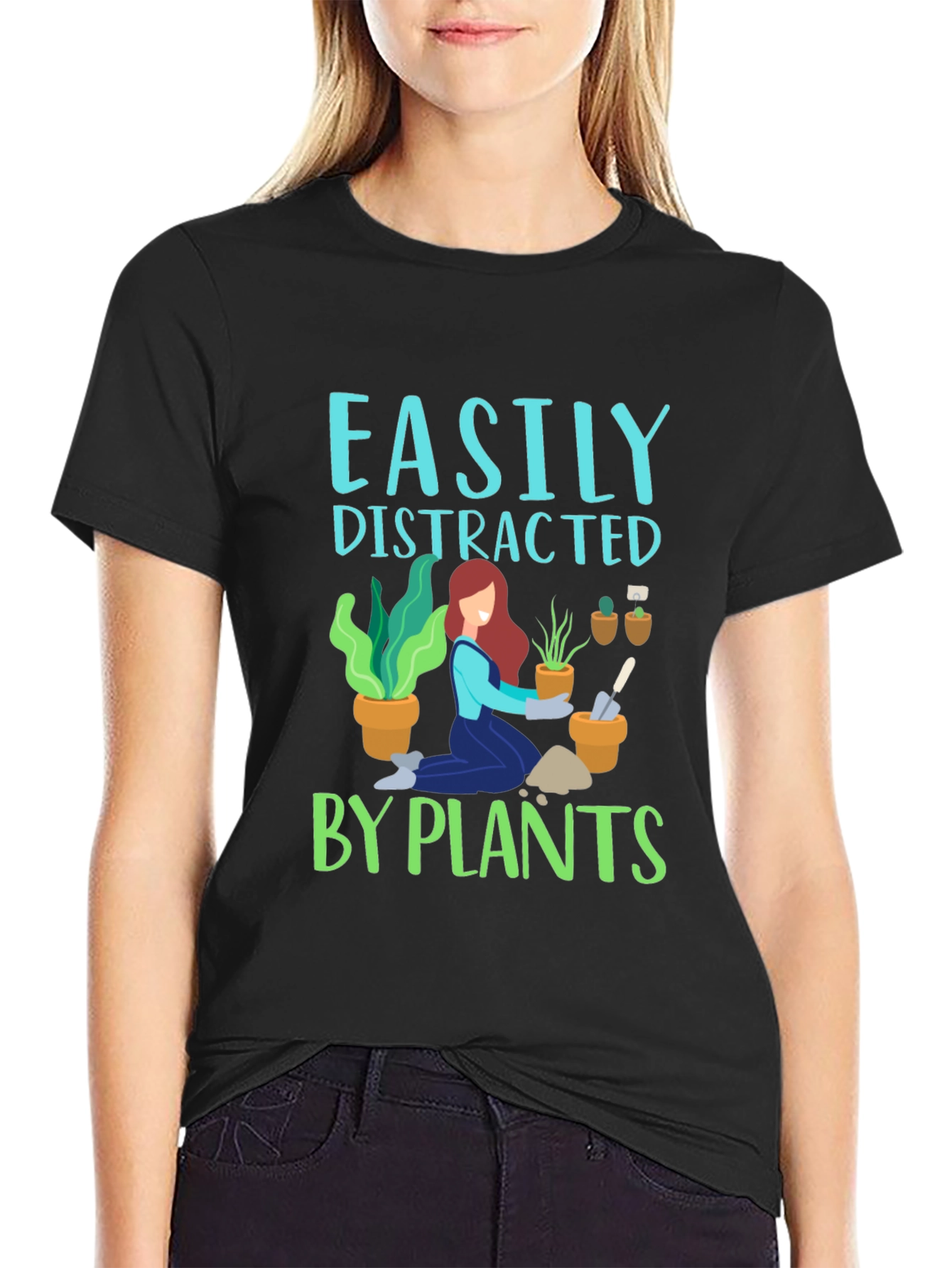 Easily Distracted by Plants Graphic T-Shirt