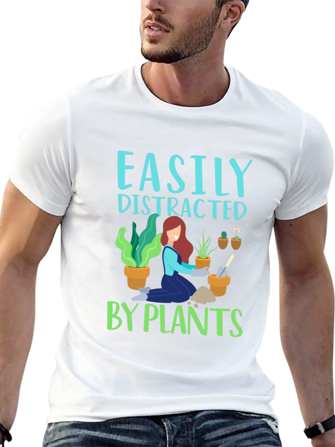 Easily Distracted by Plants Graphic T-Shirt