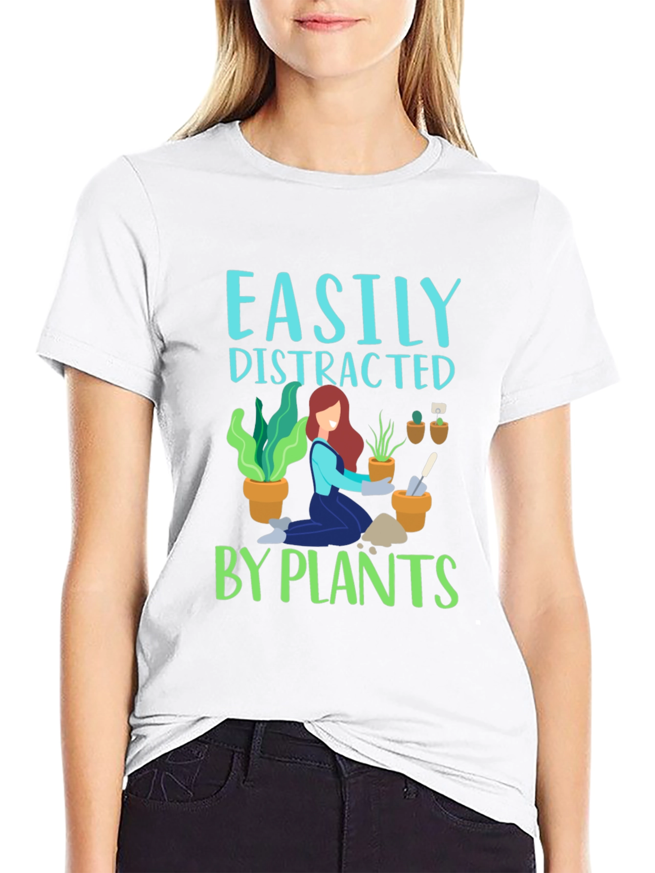 Easily Distracted by Plants Graphic T-Shirt