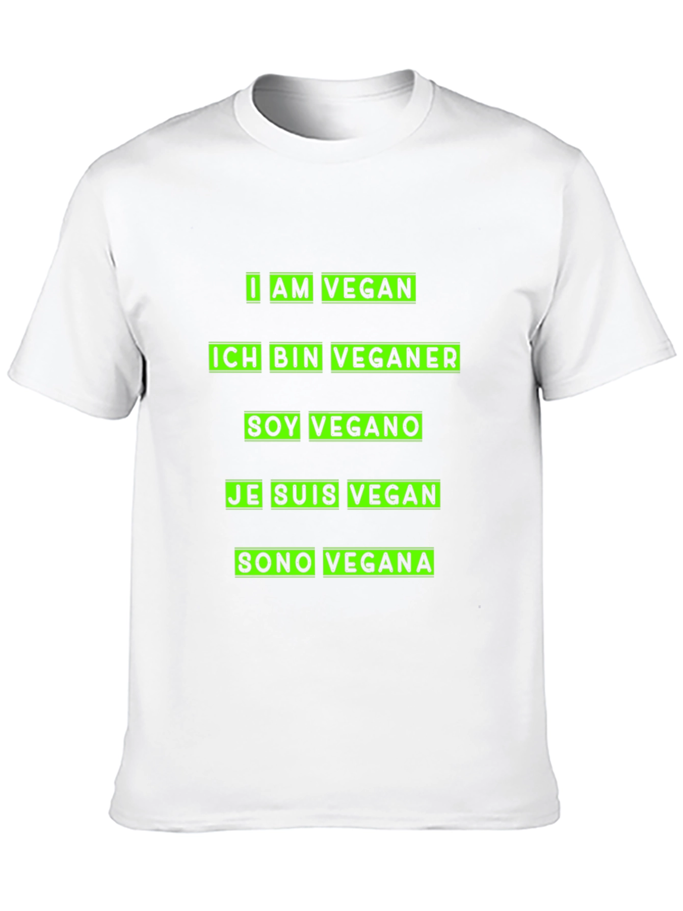 I Am Vegan T-Shirt - Multi-Language Vegan Pride