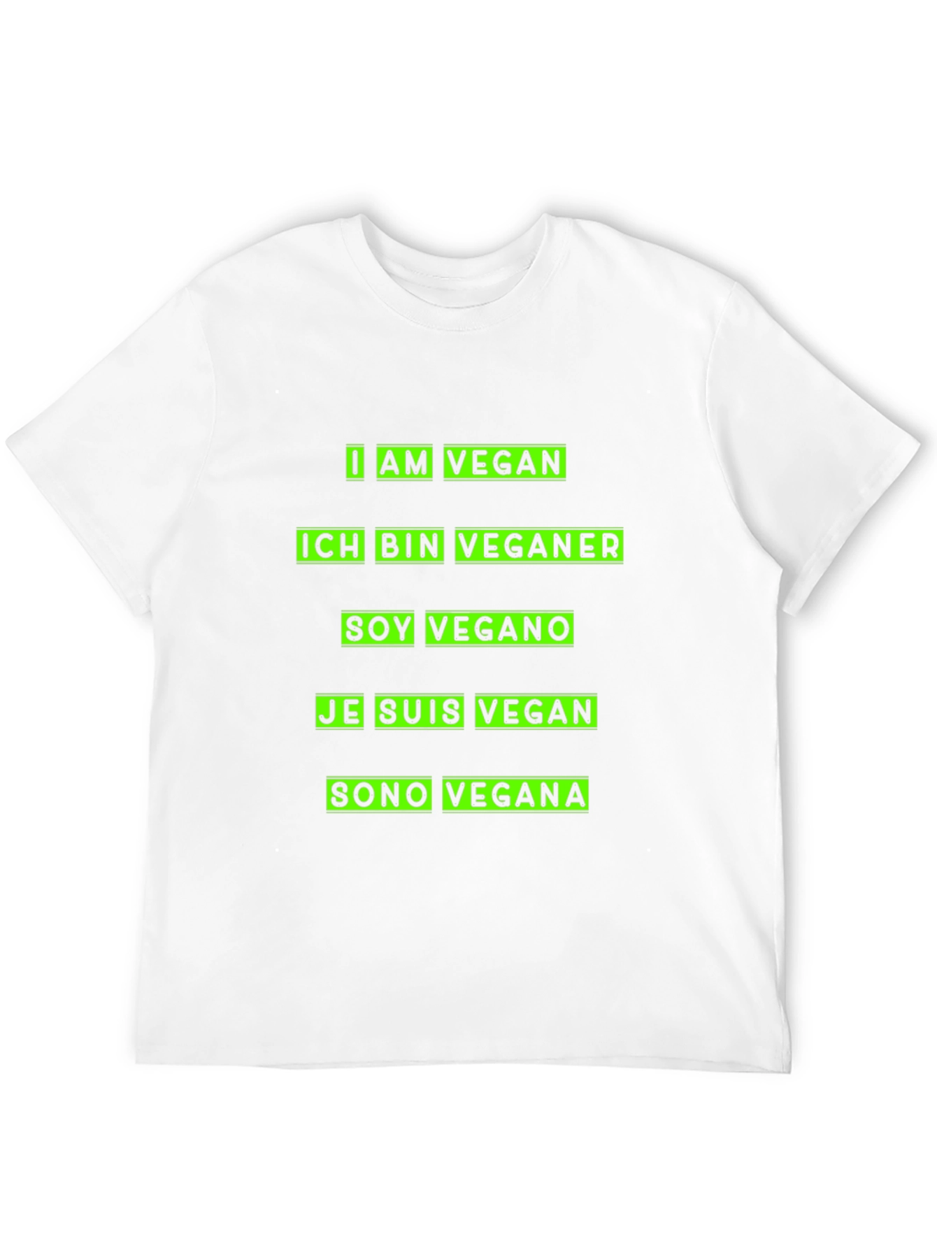 I Am Vegan T-Shirt - Multi-Language Vegan Pride