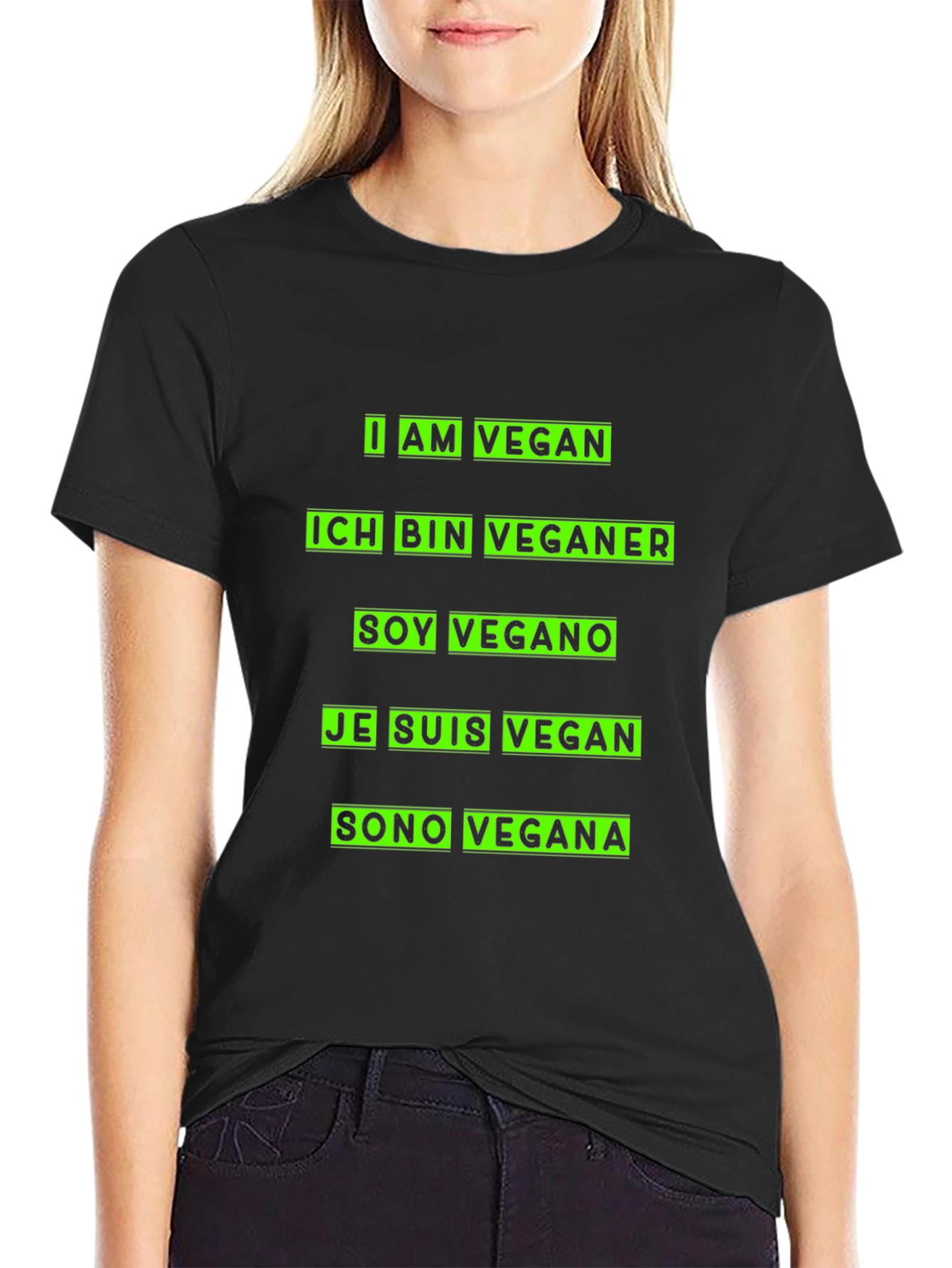 I Am Vegan T-Shirt - Multi-Language Vegan Pride