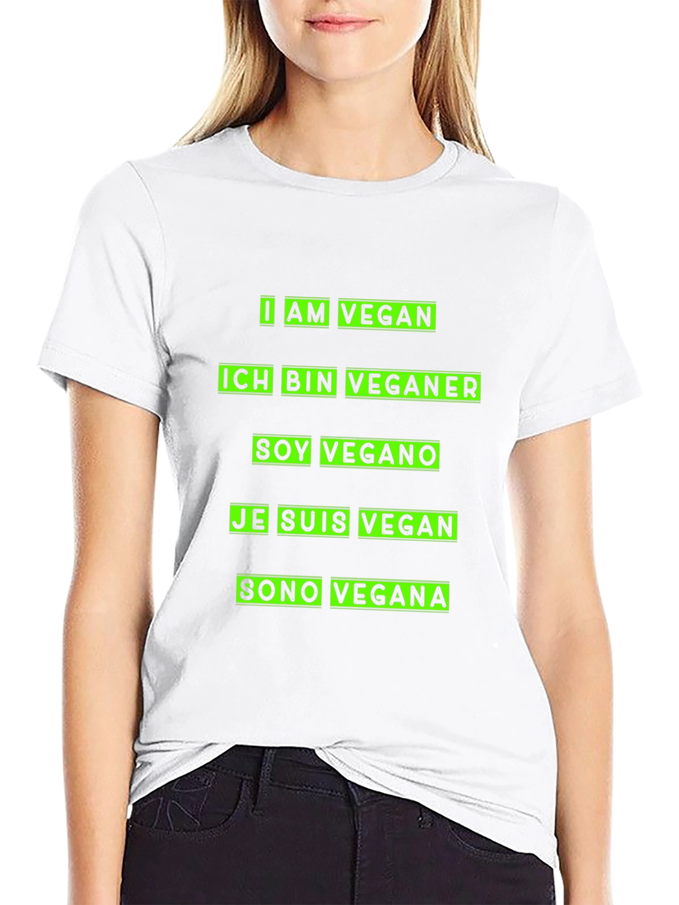 I Am Vegan T-Shirt - Multi-Language Vegan Pride