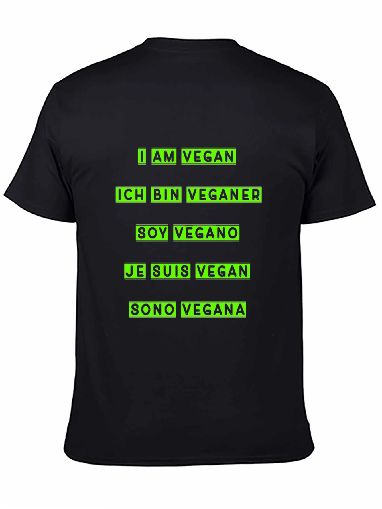 I Am Vegan T-Shirt - Multi-Language Vegan Pride