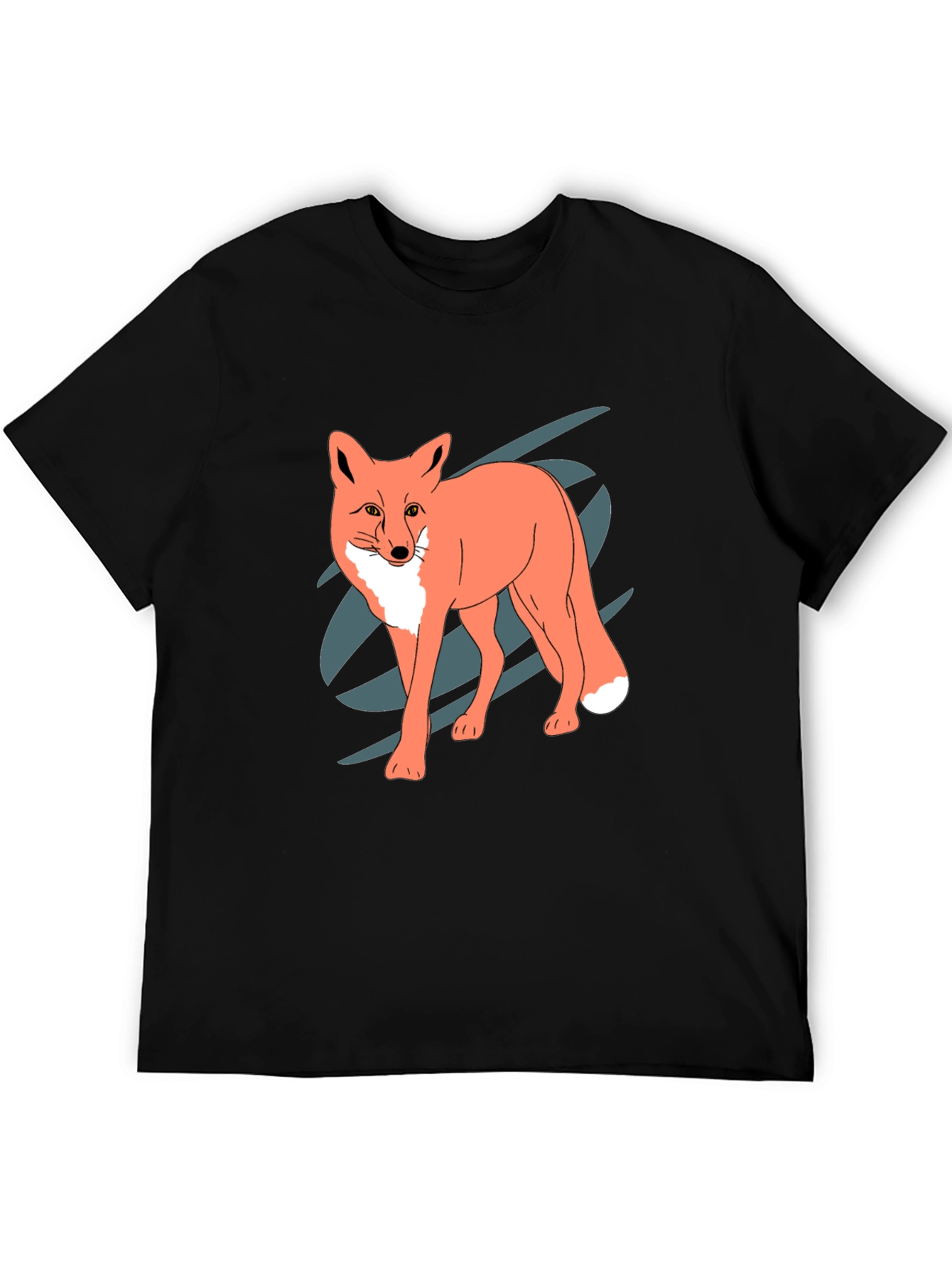 Cool Fox Graphic Black T-Shirt