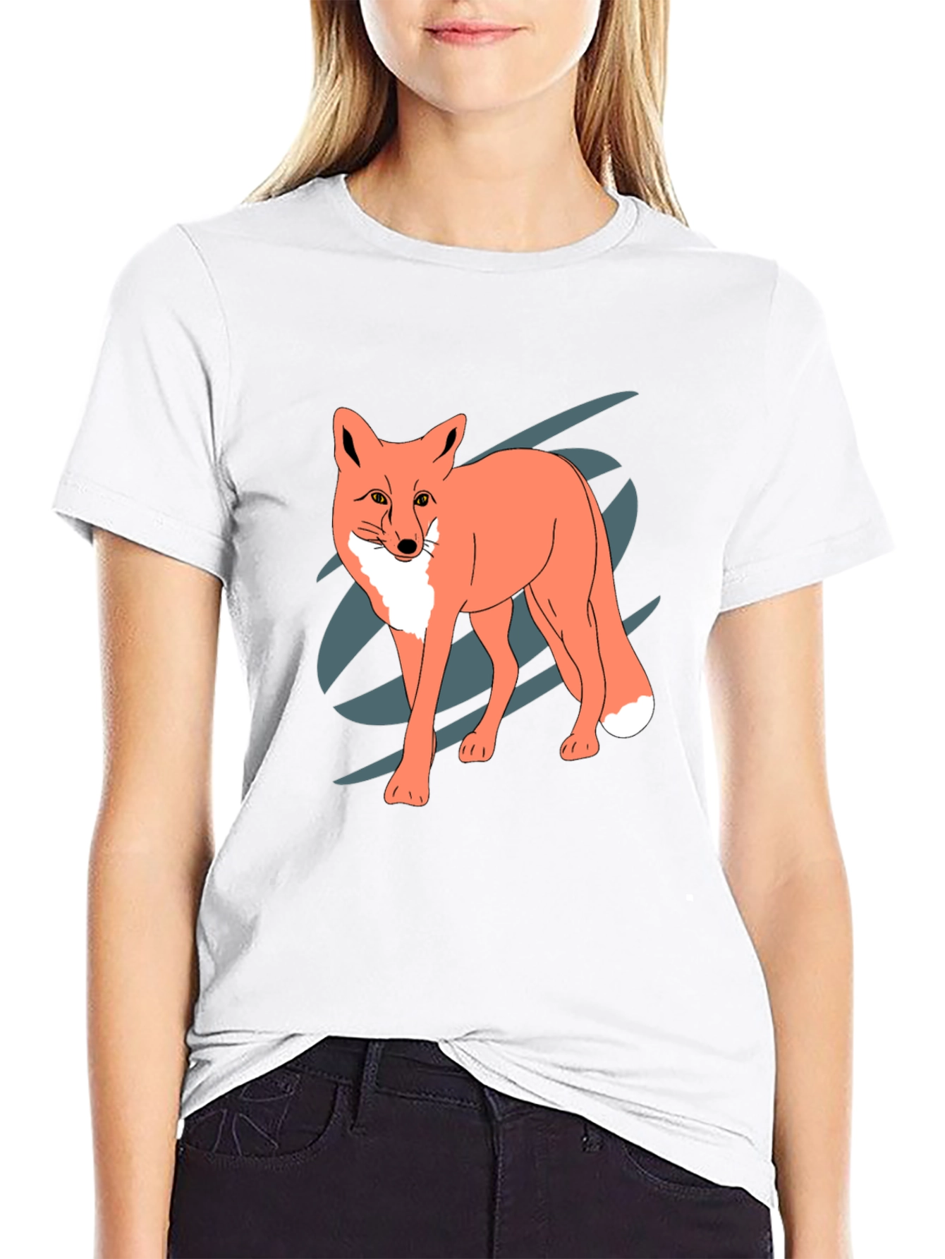 Cool Fox Graphic Black T-Shirt