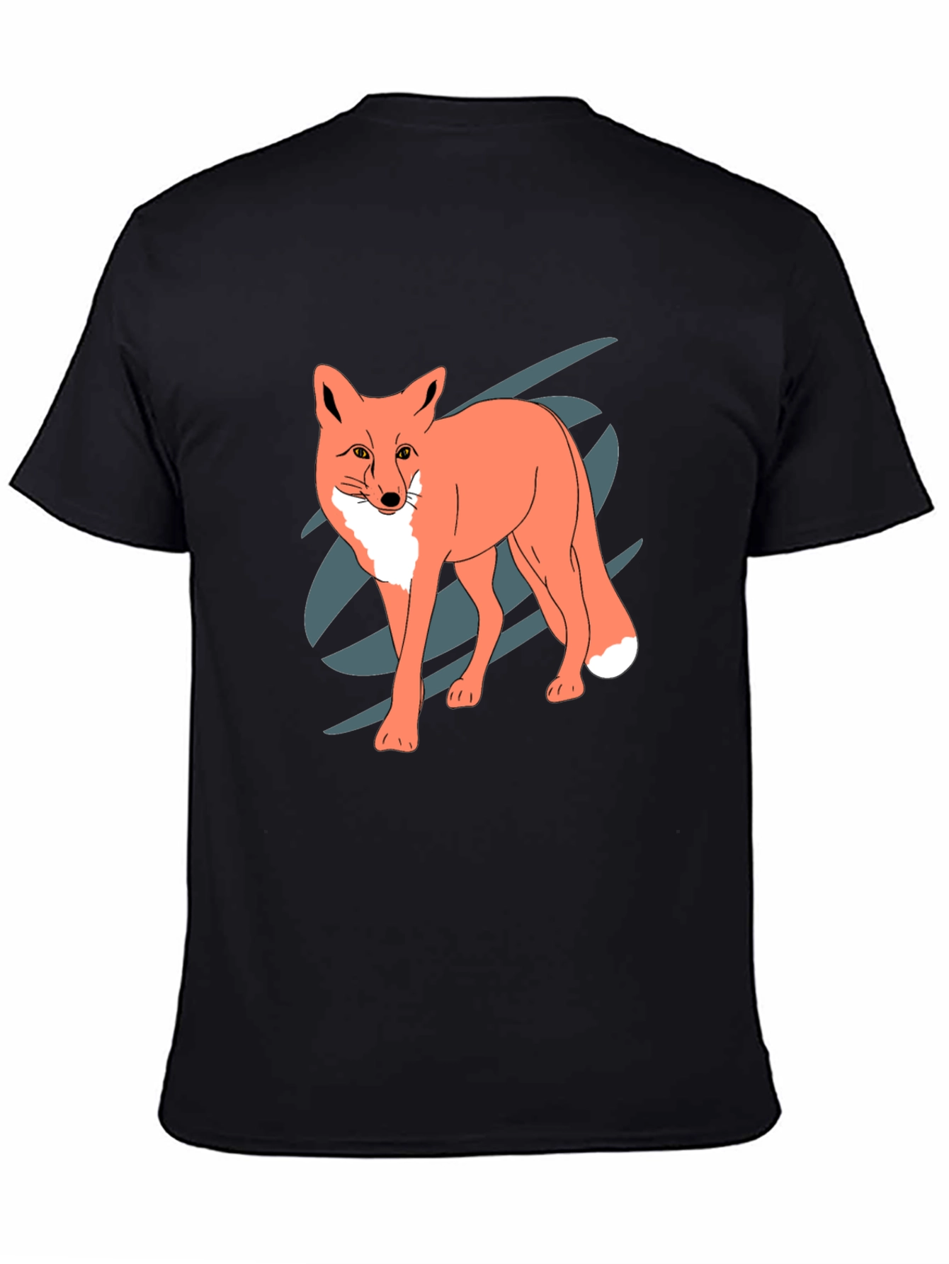 Cool Fox Graphic Black T-Shirt