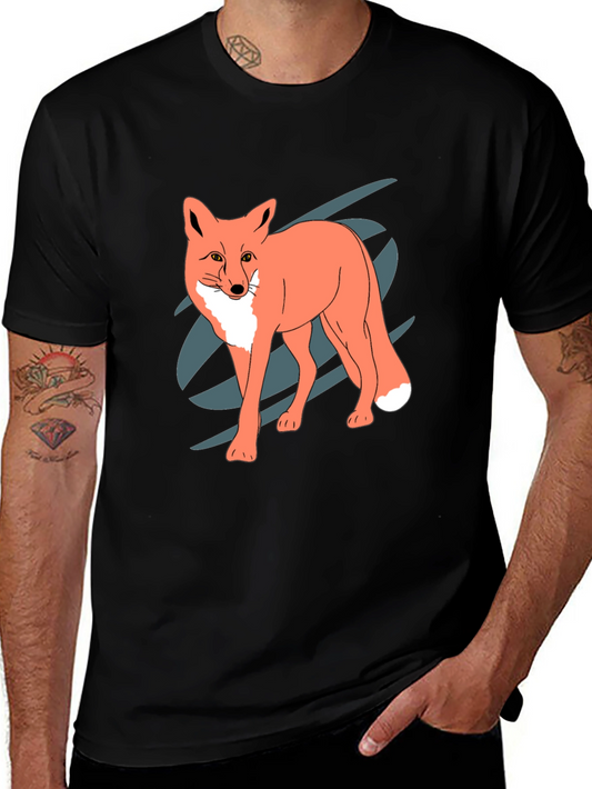 Cool Fox Graphic Black T-Shirt