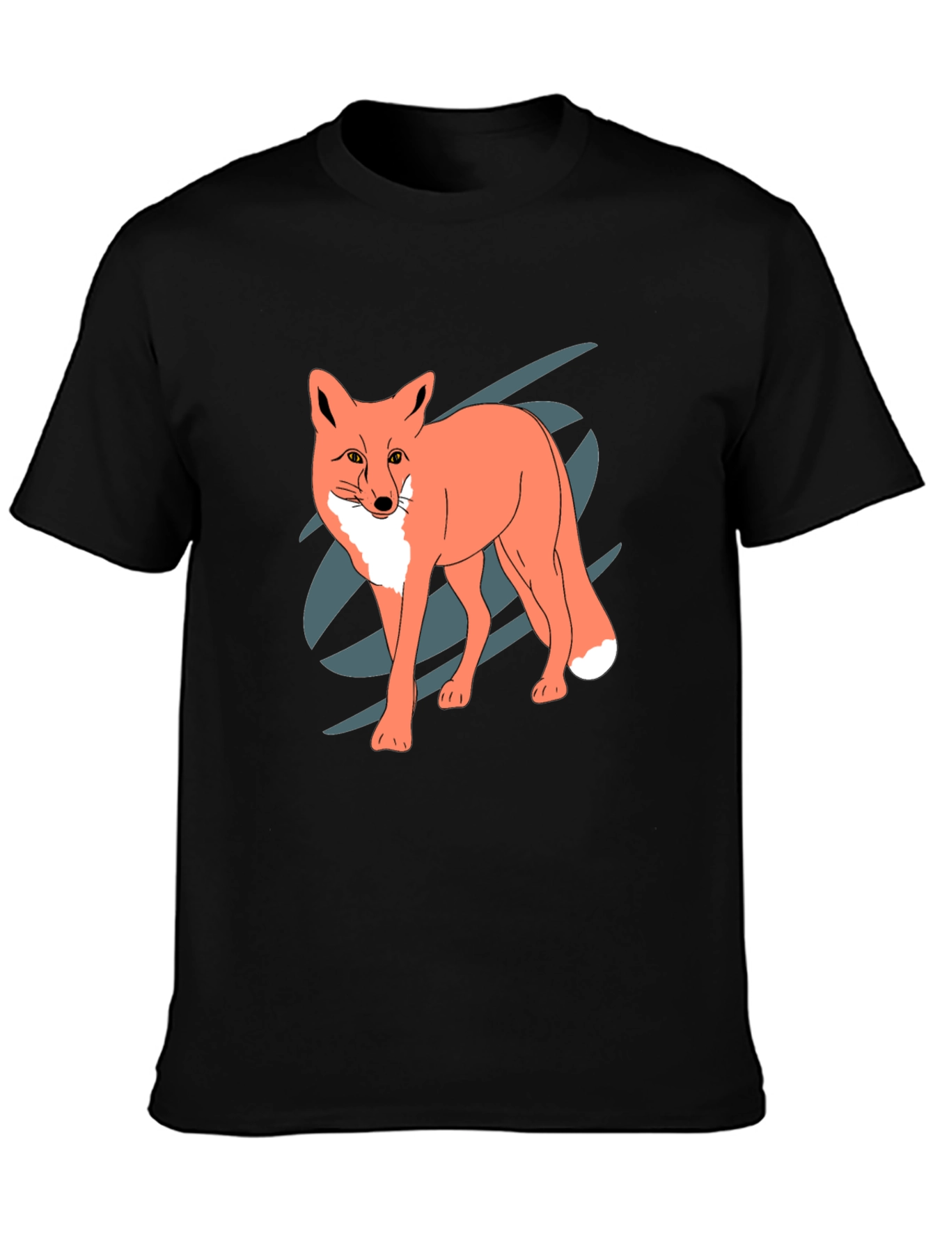 Cool Fox Graphic Black T-Shirt