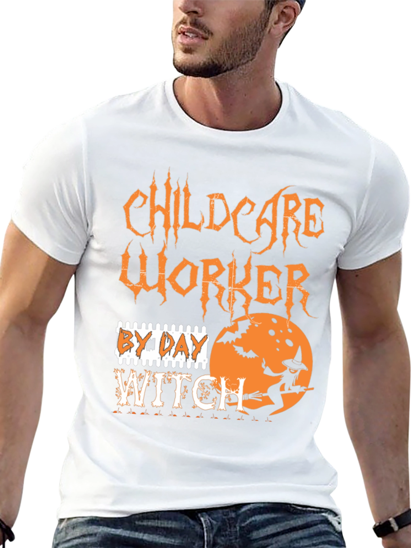 Childcare Worker By Day Witch T-Shirt