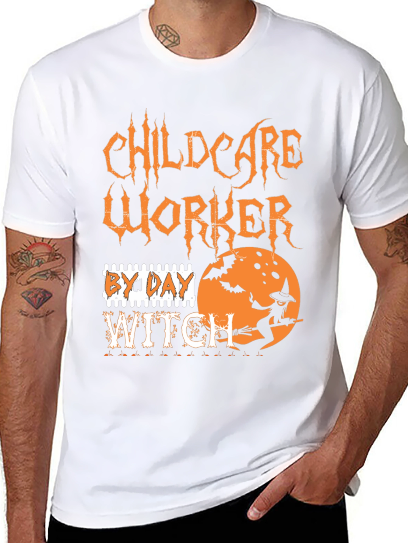 Childcare Worker By Day Witch T-Shirt