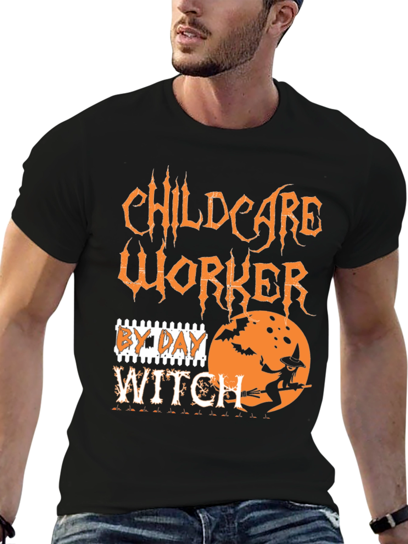 Childcare Worker By Day Witch T-Shirt