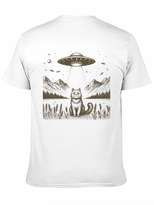 Alien Cat UFO T-Shirt - Funny Sci-Fi Design