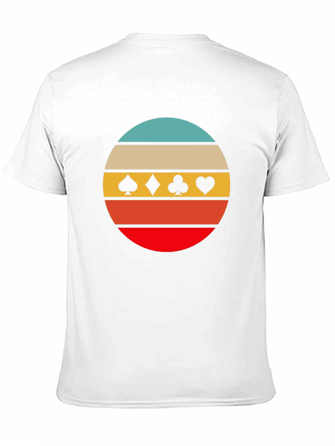 Retro Card Suits Graphic Tee - Black