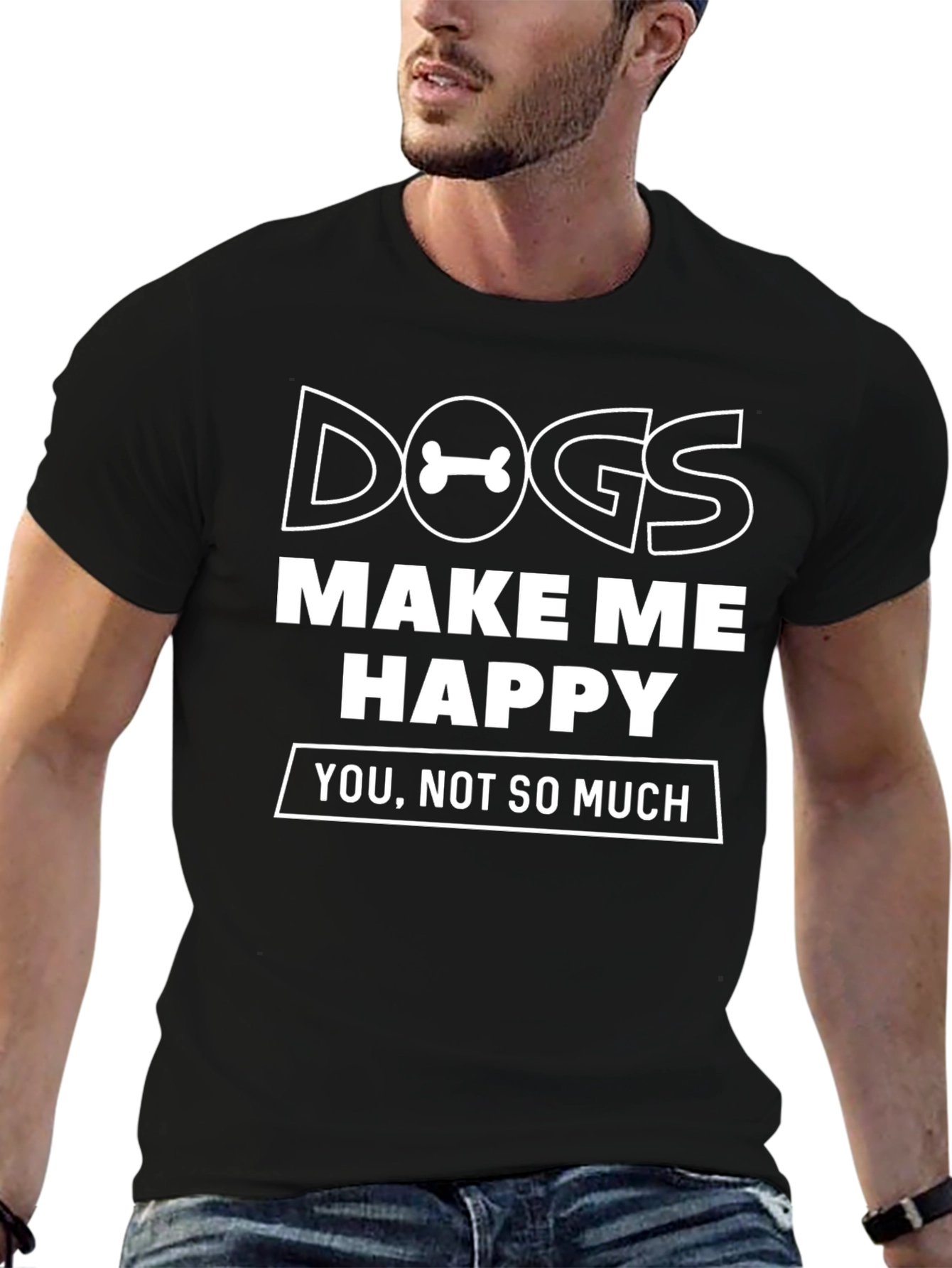 Dogs Make Me Happy Graphic Tee