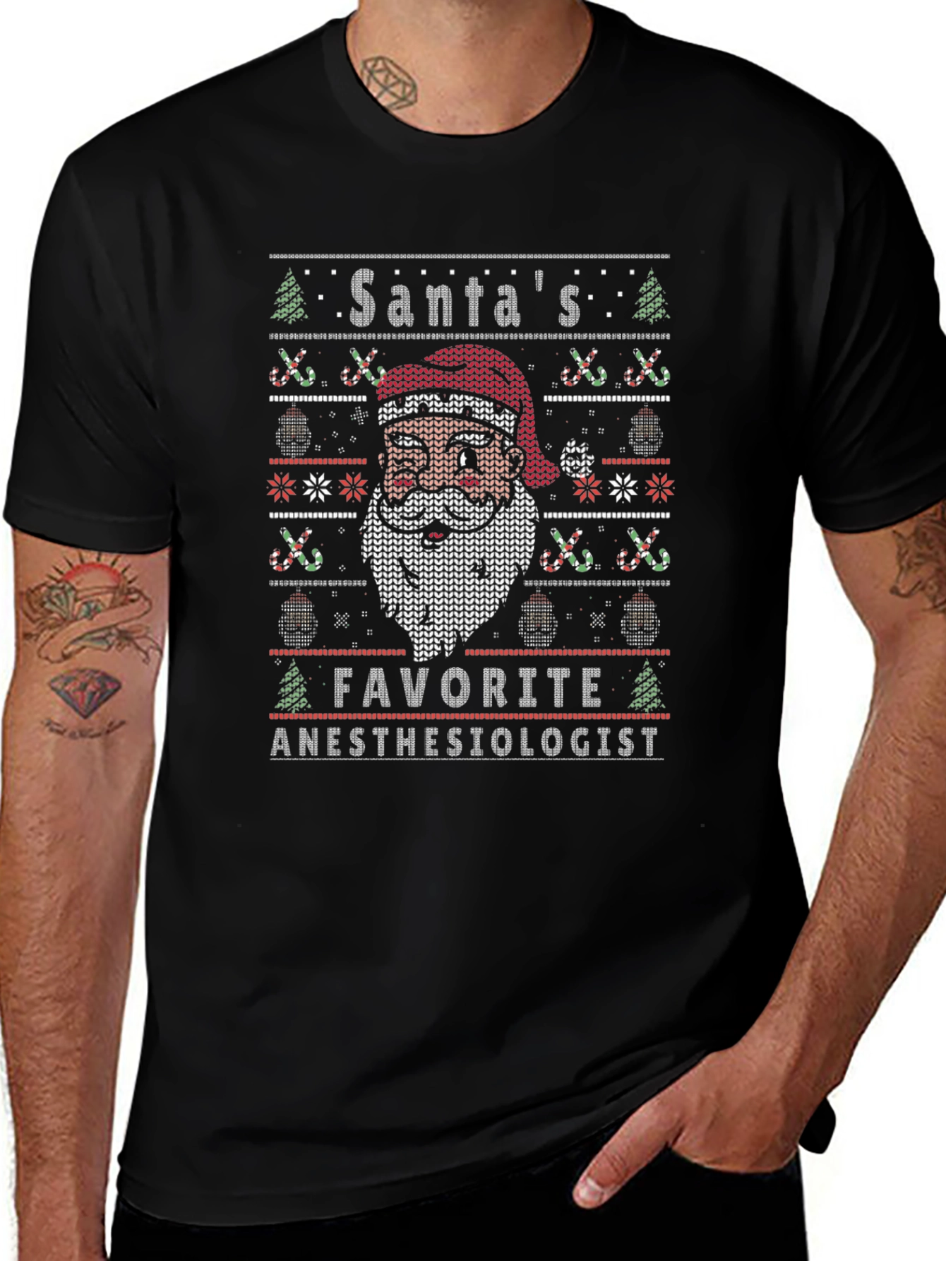 Santas Favorite Anesthesiologist T-Shirt Ugly Xmas Sweater