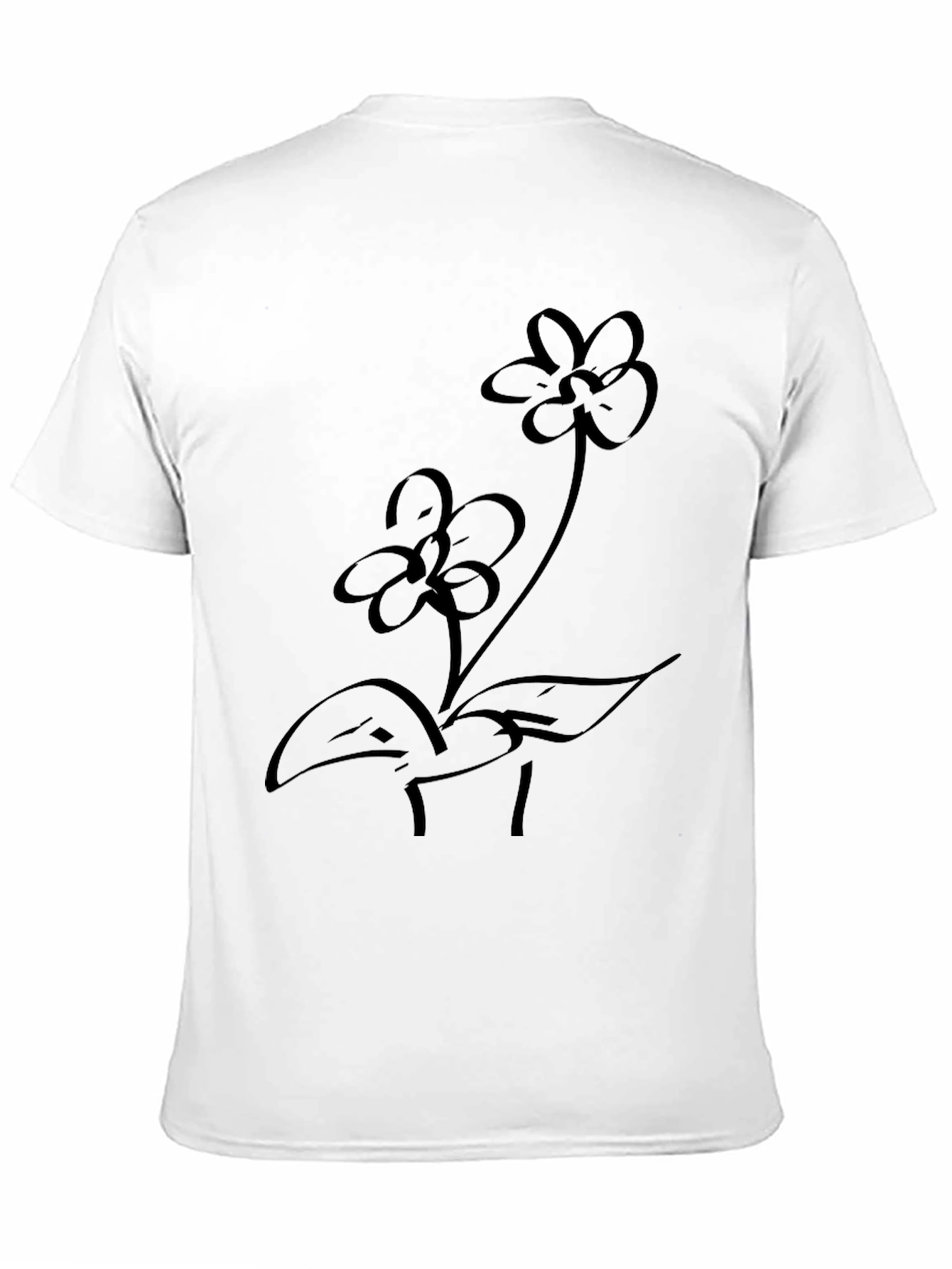 Black Floral Graphic Tee - Casual Comfort
