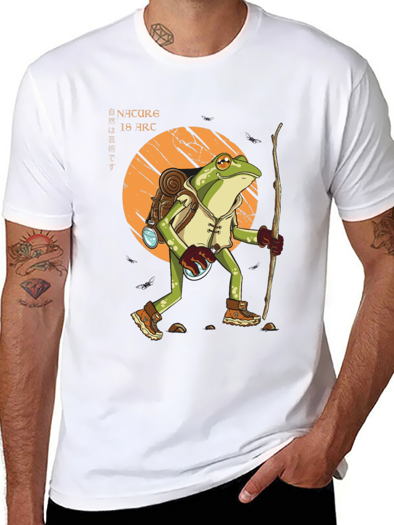 Nature Is Art Frog Hiking T-Shirt