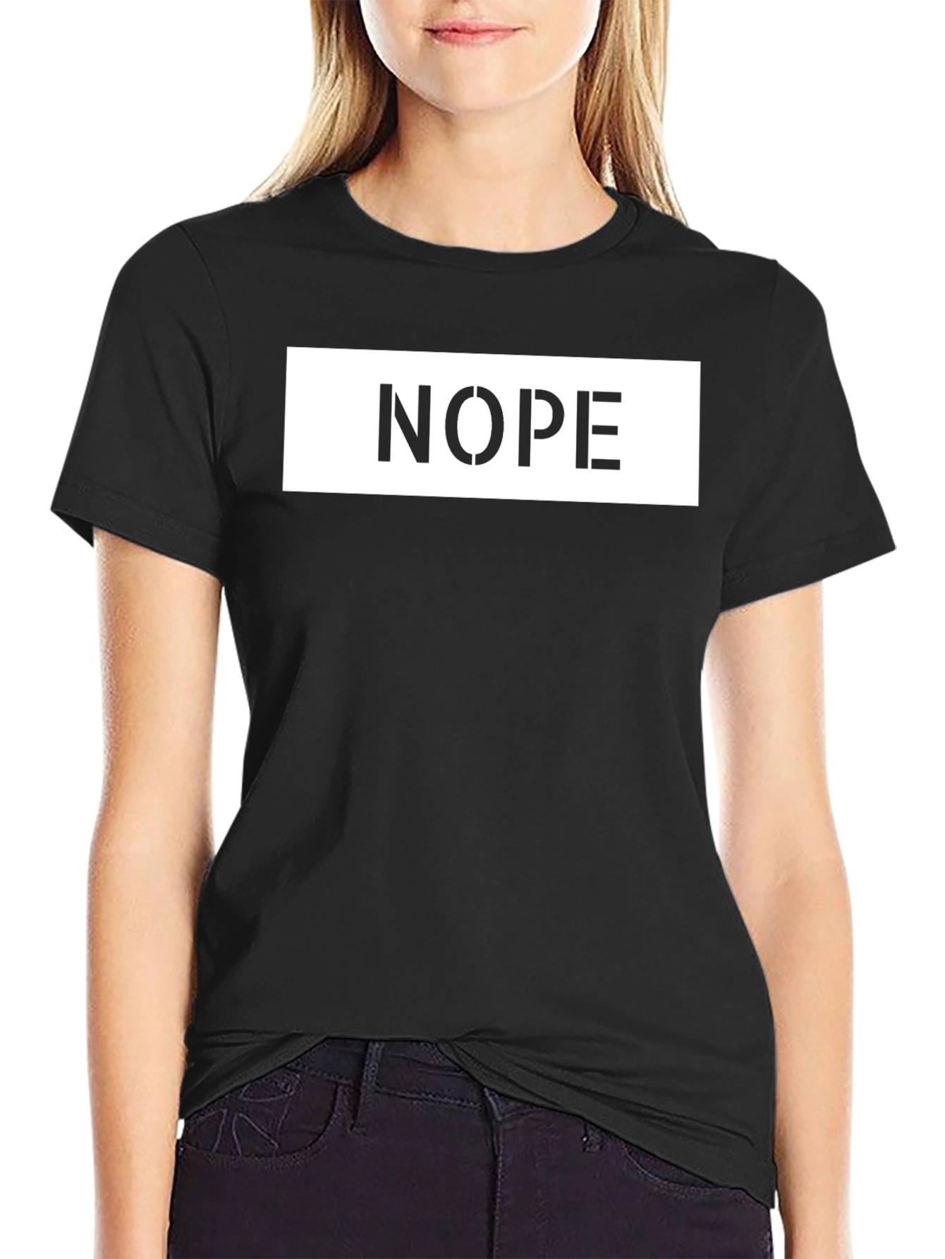 Nope T-Shirt - Casual Graphic Tee