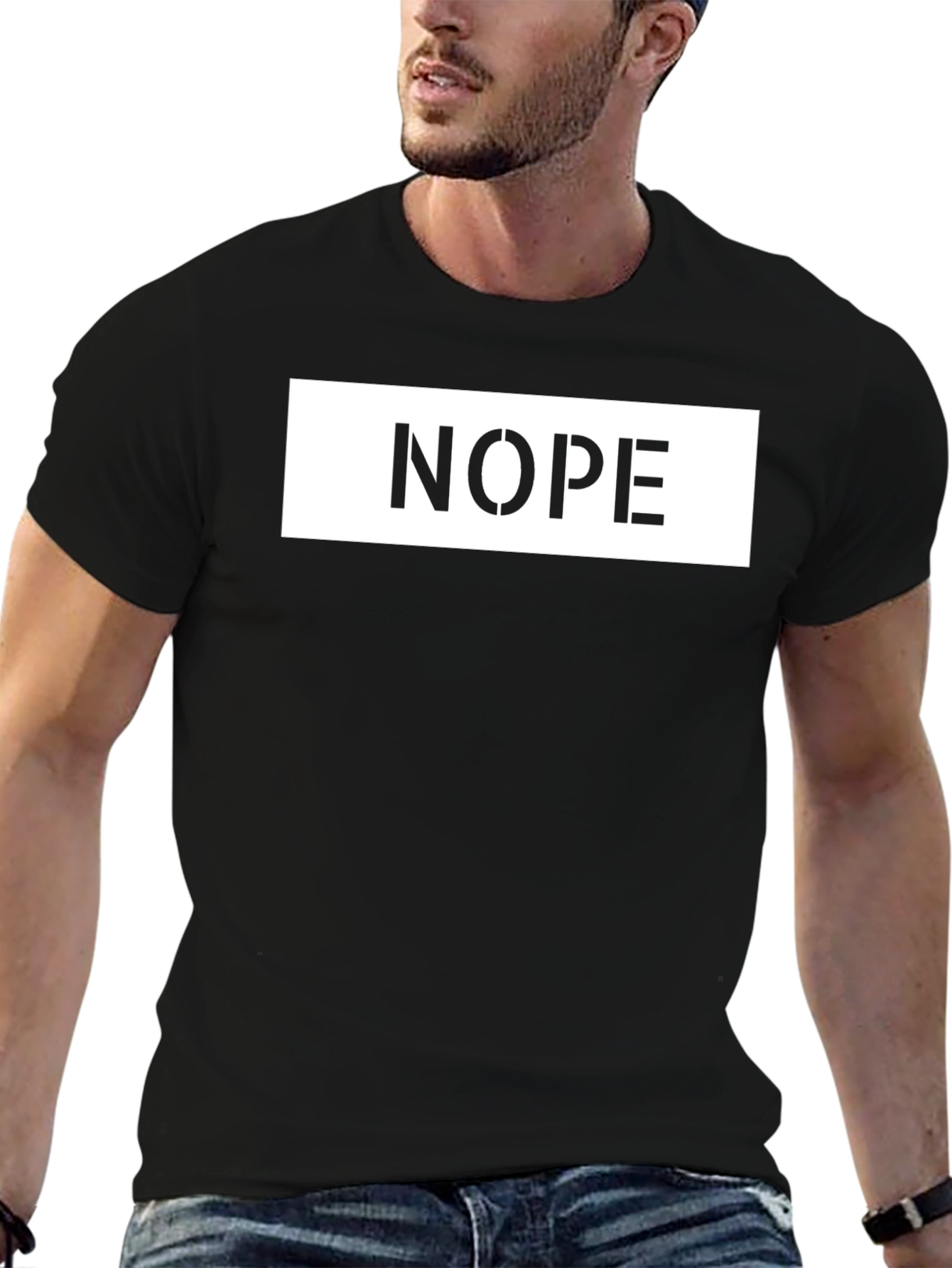 Nope T-Shirt - Casual Graphic Tee