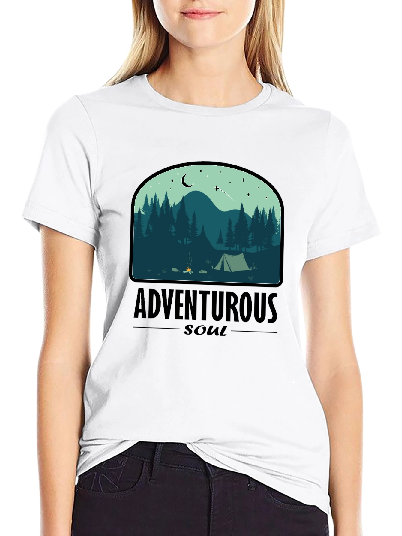 Adventurous Soul Camping Graphic T-Shirt
