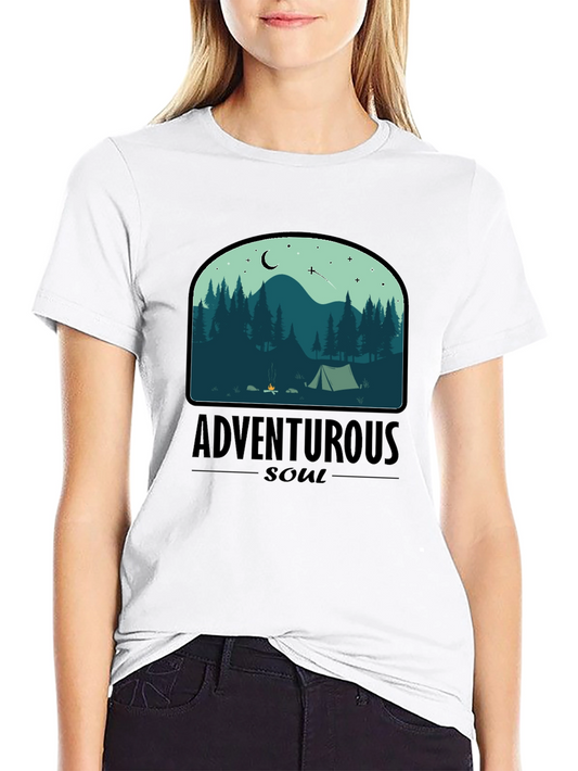 Adventurous Soul Camping Graphic T-Shirt