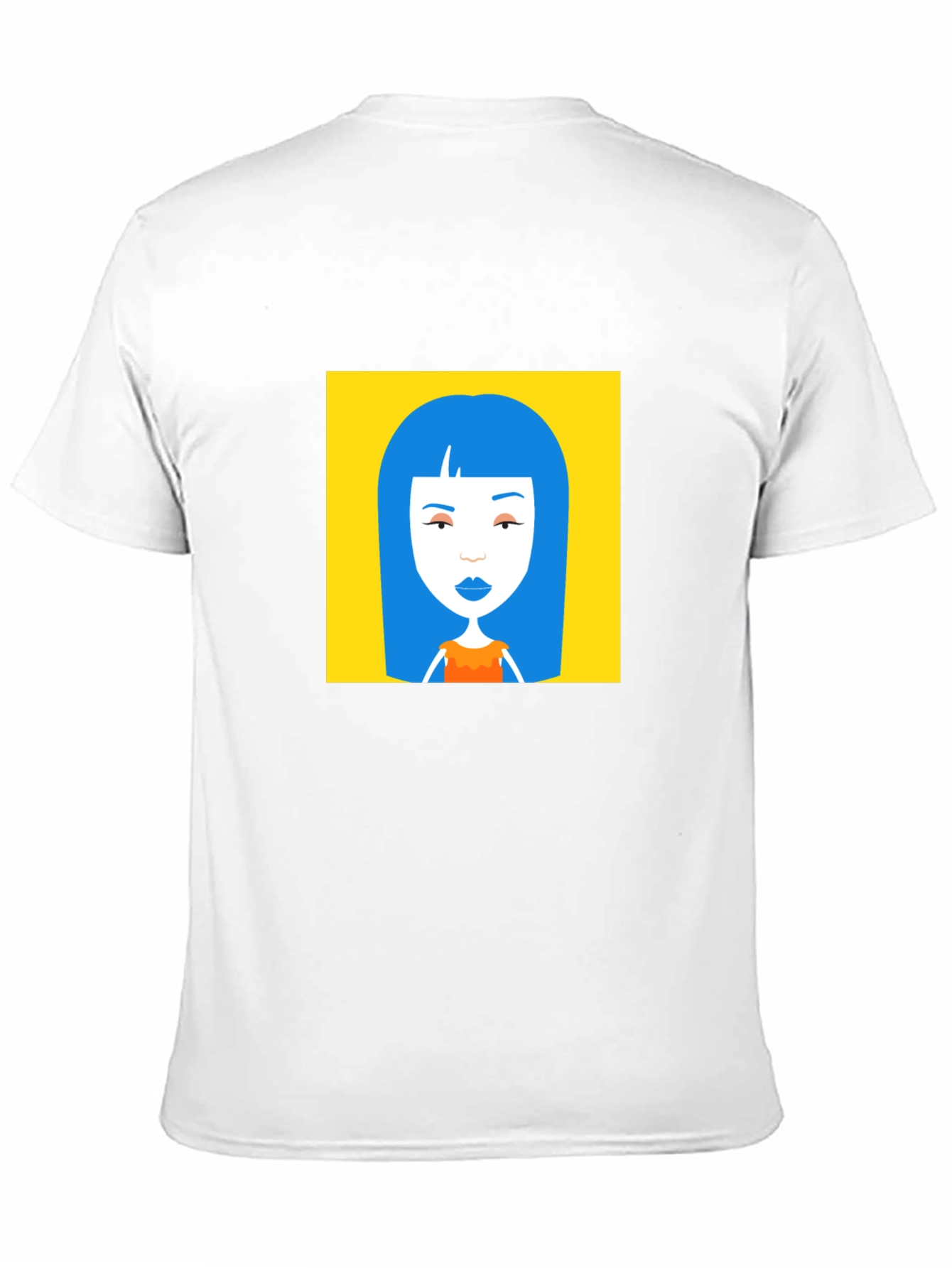 Graphic Tee - Blue Hair Cartoon Art