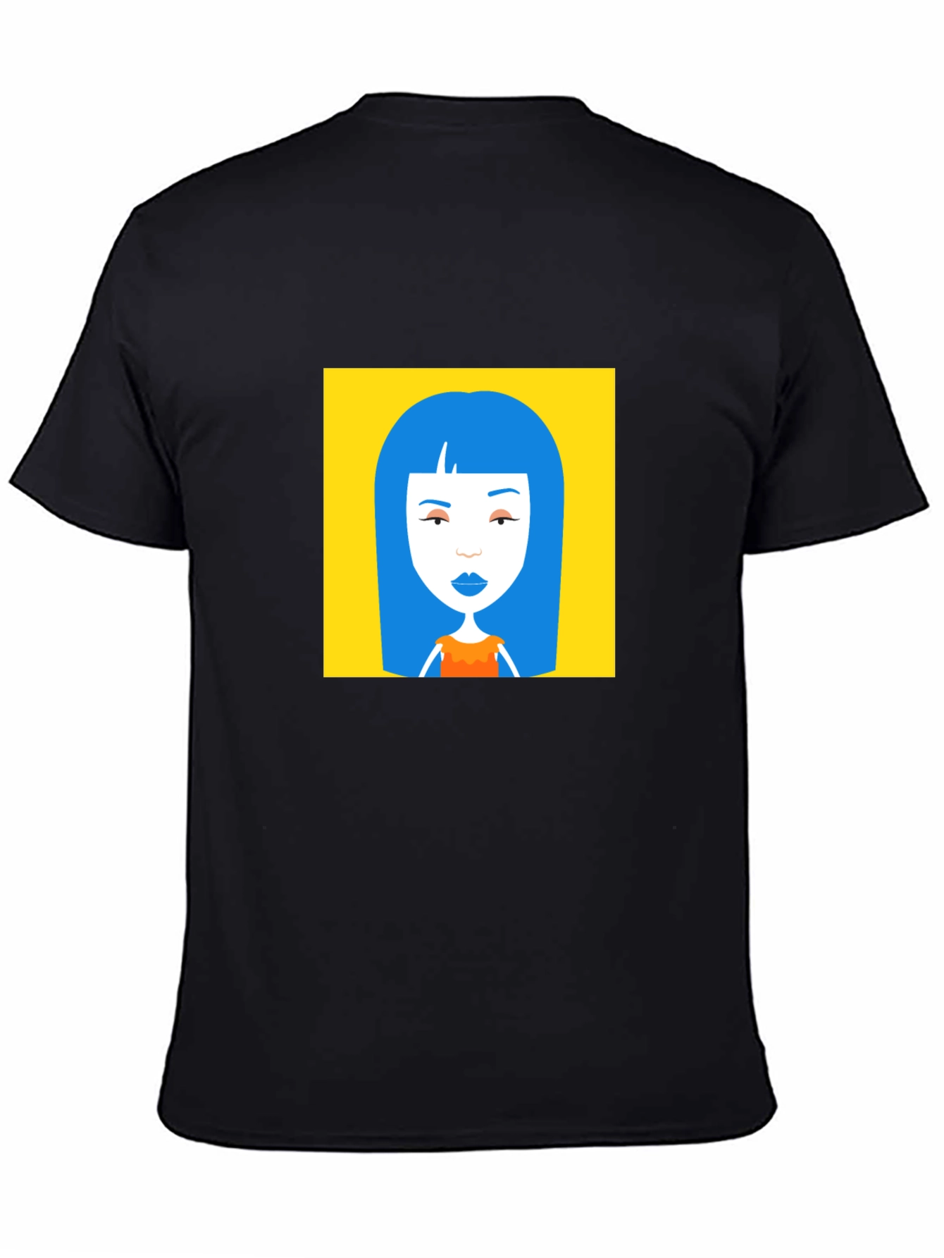 Graphic Tee - Blue Hair Cartoon Art