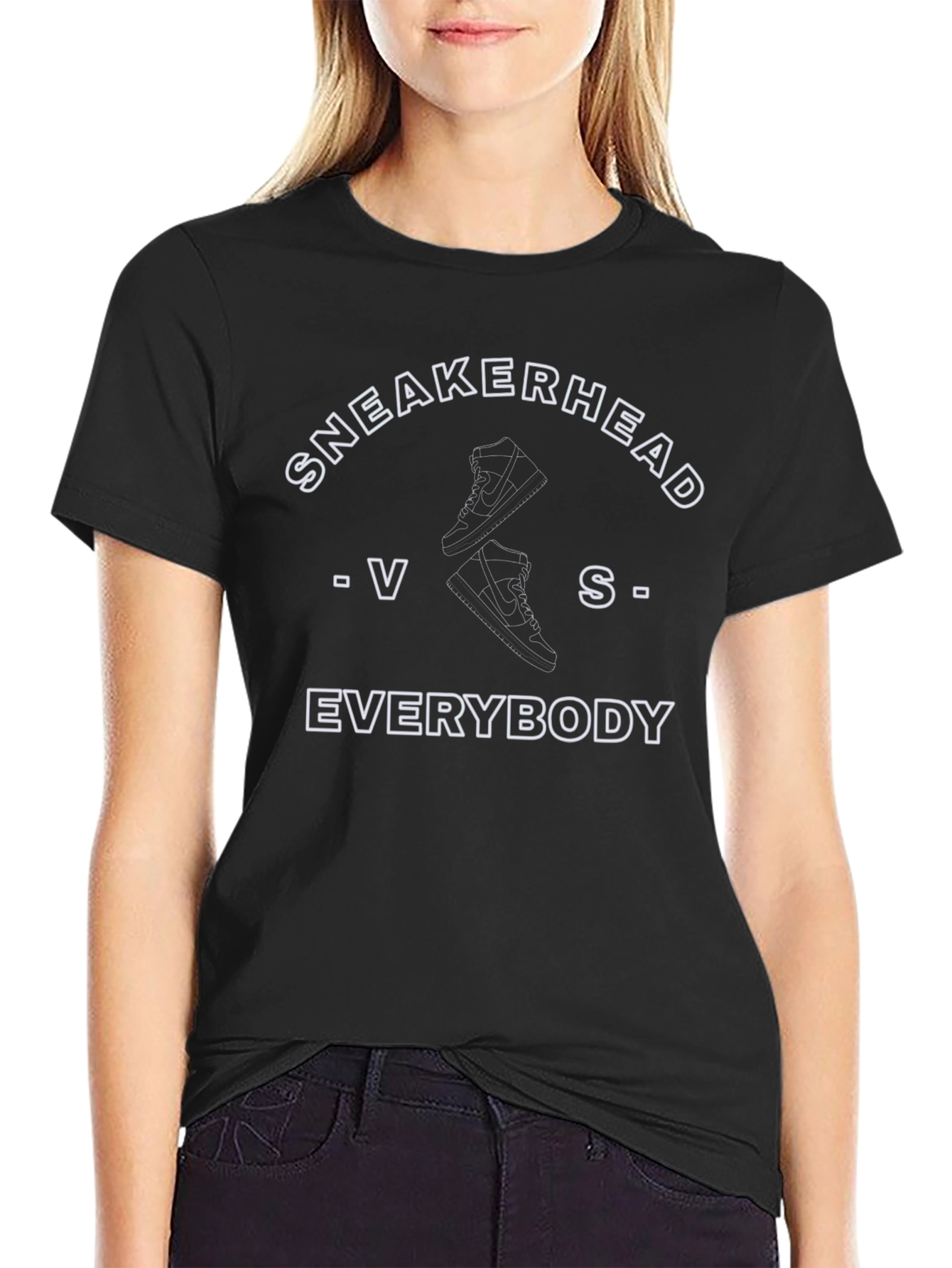 Sneakerhead VS Everybody Black Tee