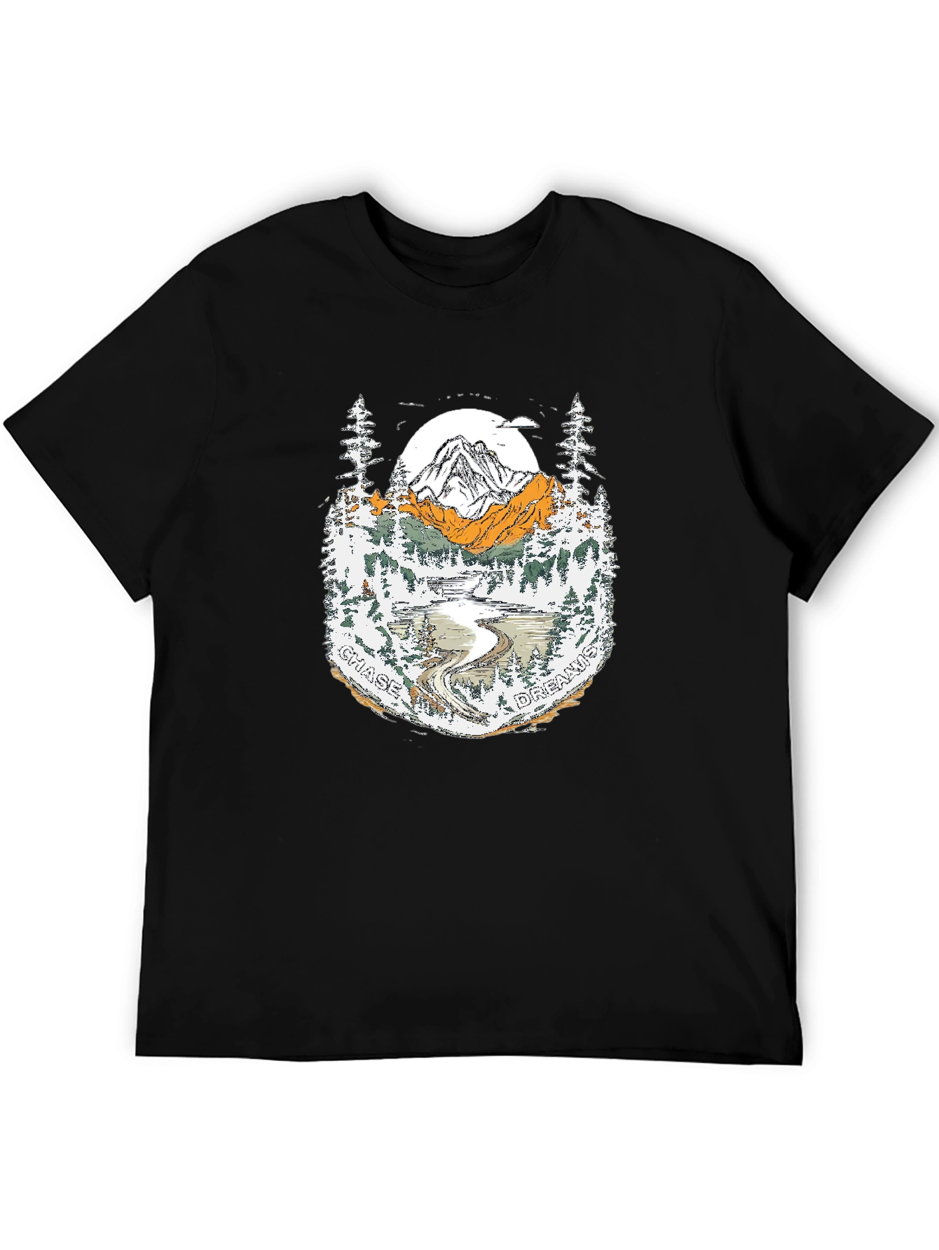 Chase Dreams Mountain Scene Graphic Tee