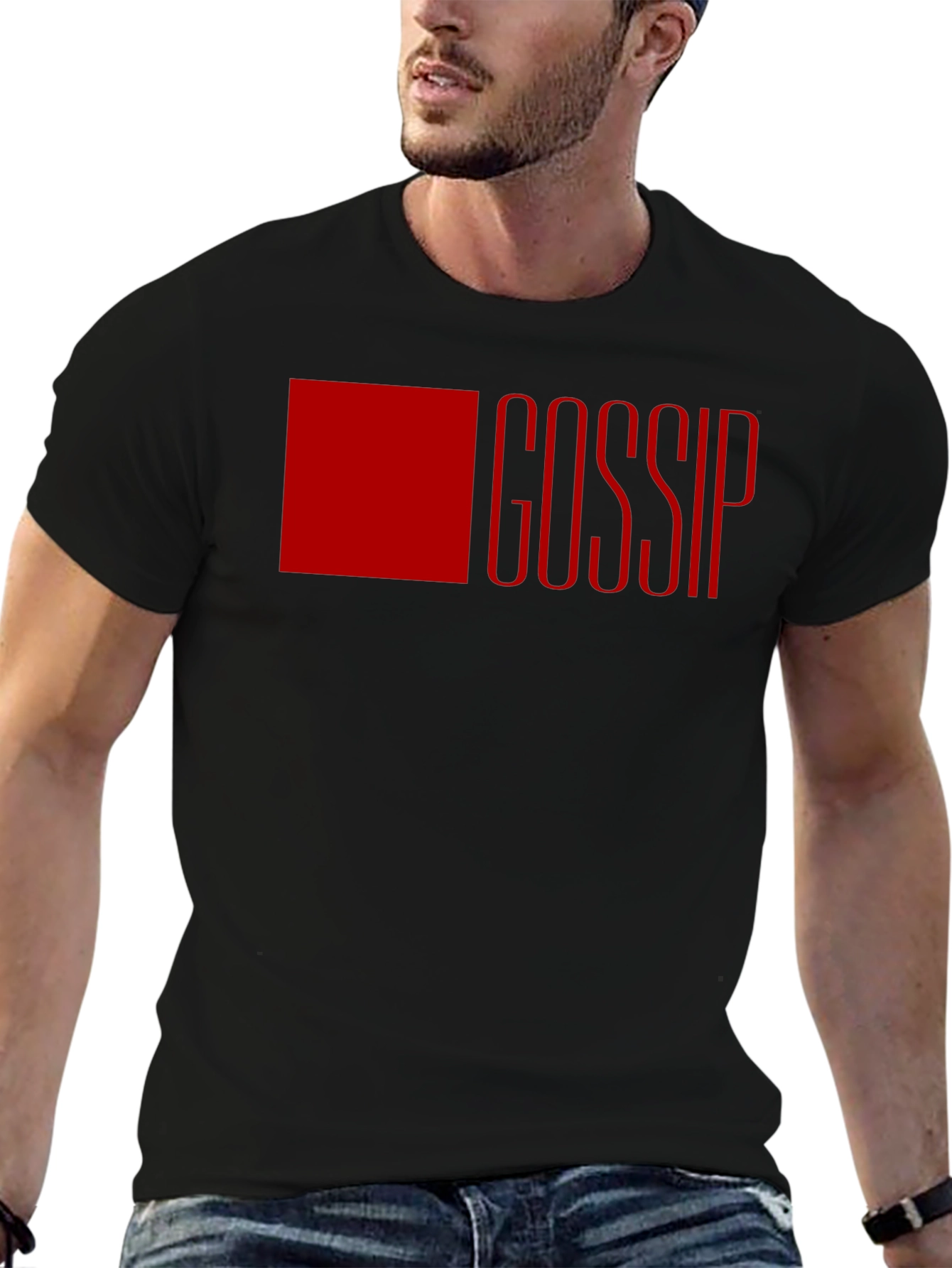 Gossip Graphic Tee - Bold & Trendy Black T-Shirt